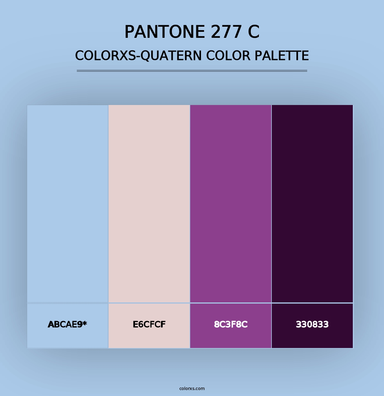 PANTONE 277 C - Colorxs Quad Palette