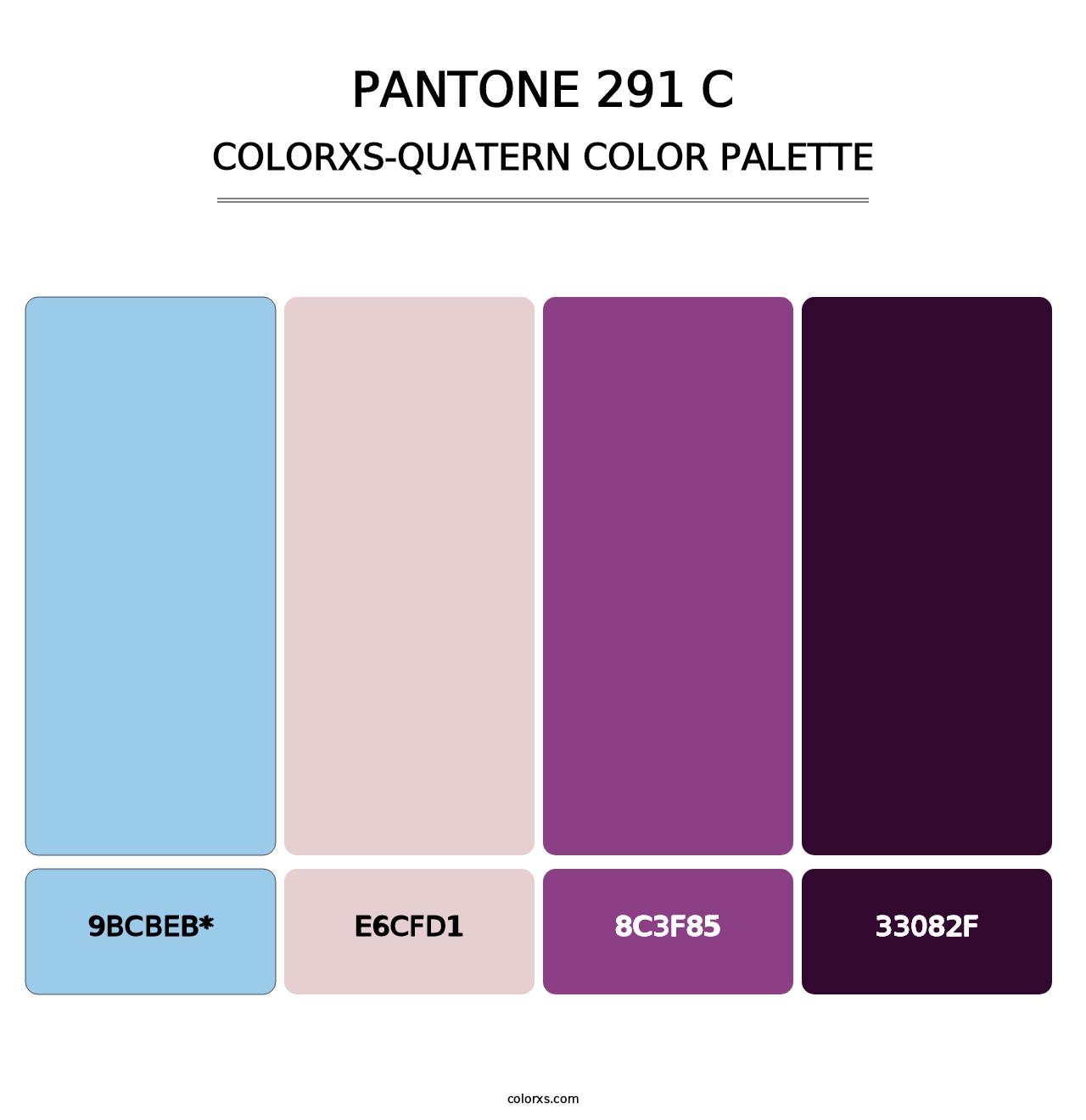 PANTONE 291 C - Colorxs Quad Palette