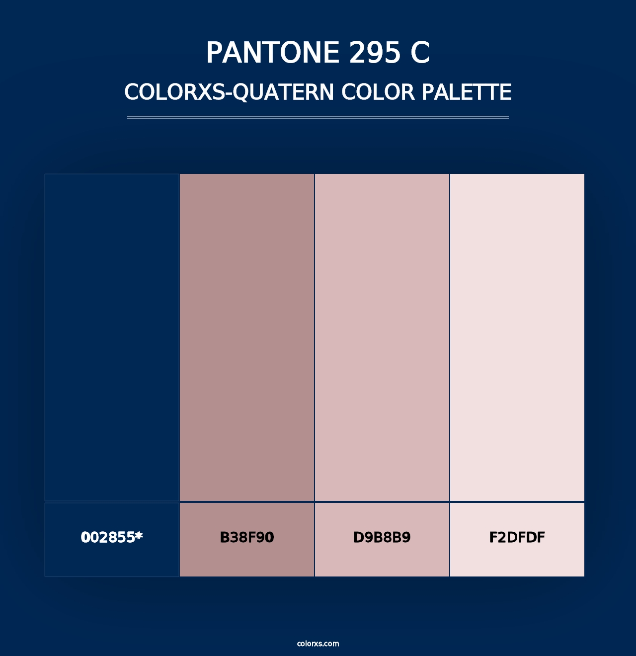 PANTONE 295 C - Colorxs Quad Palette