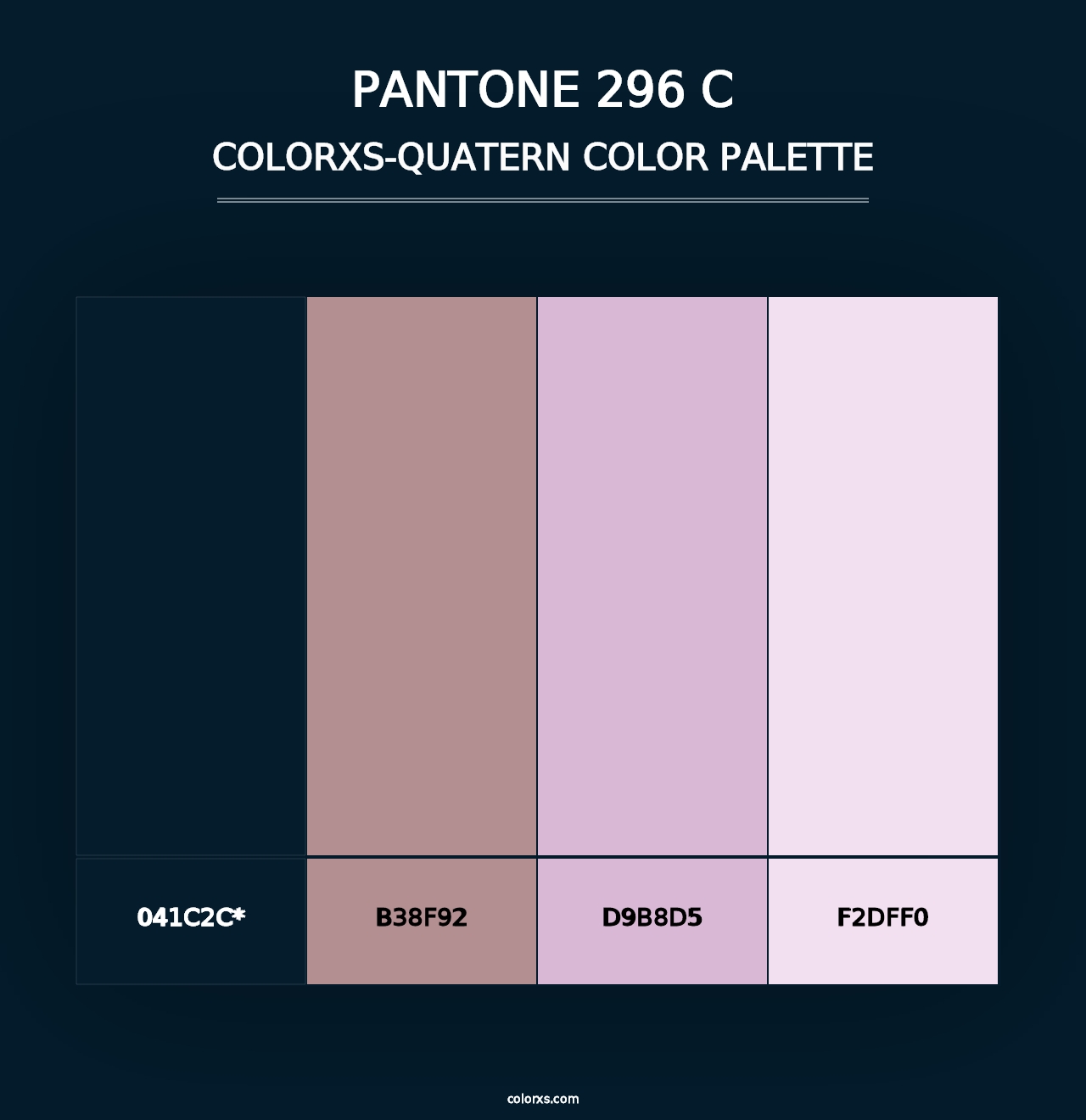 PANTONE 296 C - Colorxs Quad Palette