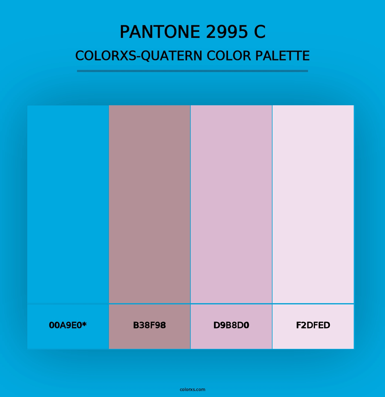 PANTONE 2995 C - Colorxs Quad Palette