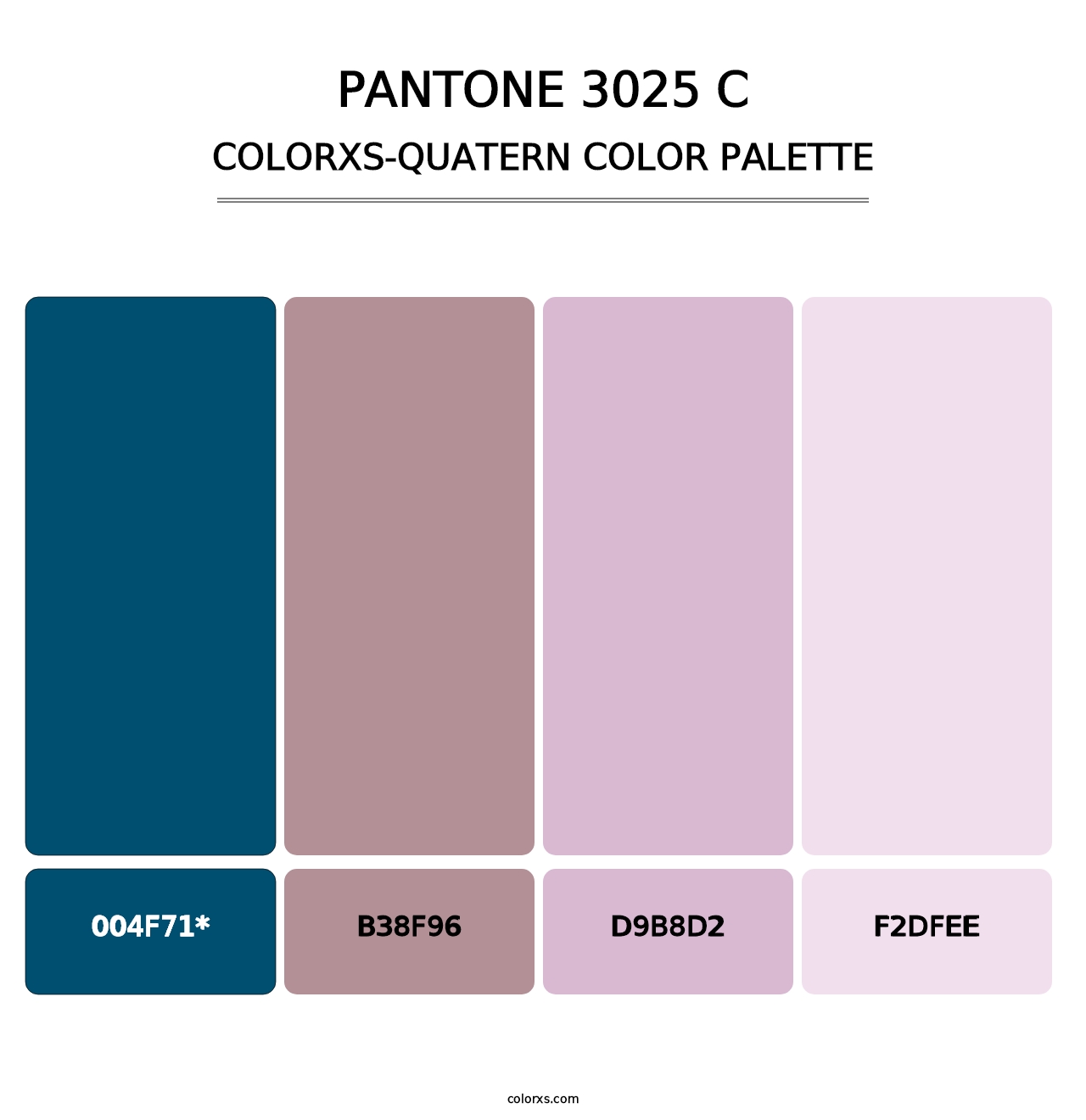 PANTONE 3025 C - Colorxs Quad Palette