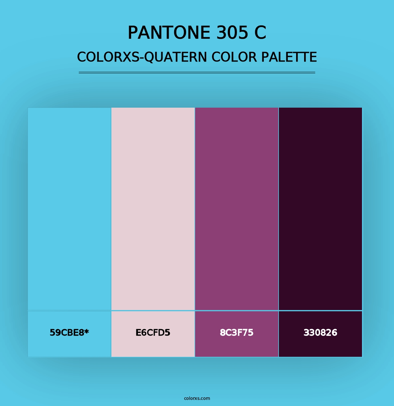 PANTONE 305 C - Colorxs Quad Palette