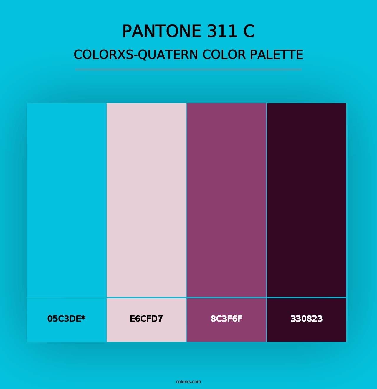 PANTONE 311 C - Colorxs Quad Palette