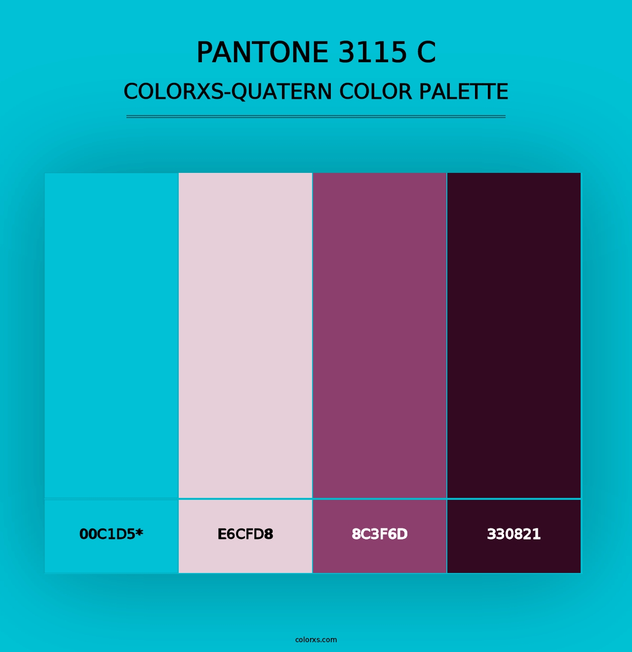 PANTONE 3115 C - Colorxs Quad Palette