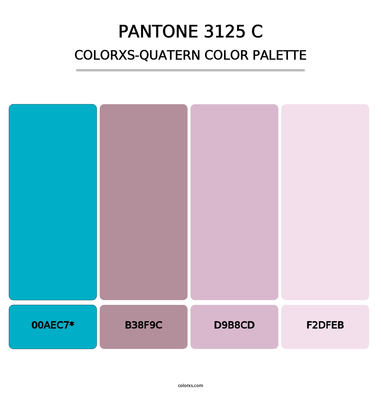 PANTONE 3125 C - Colorxs Quad Palette