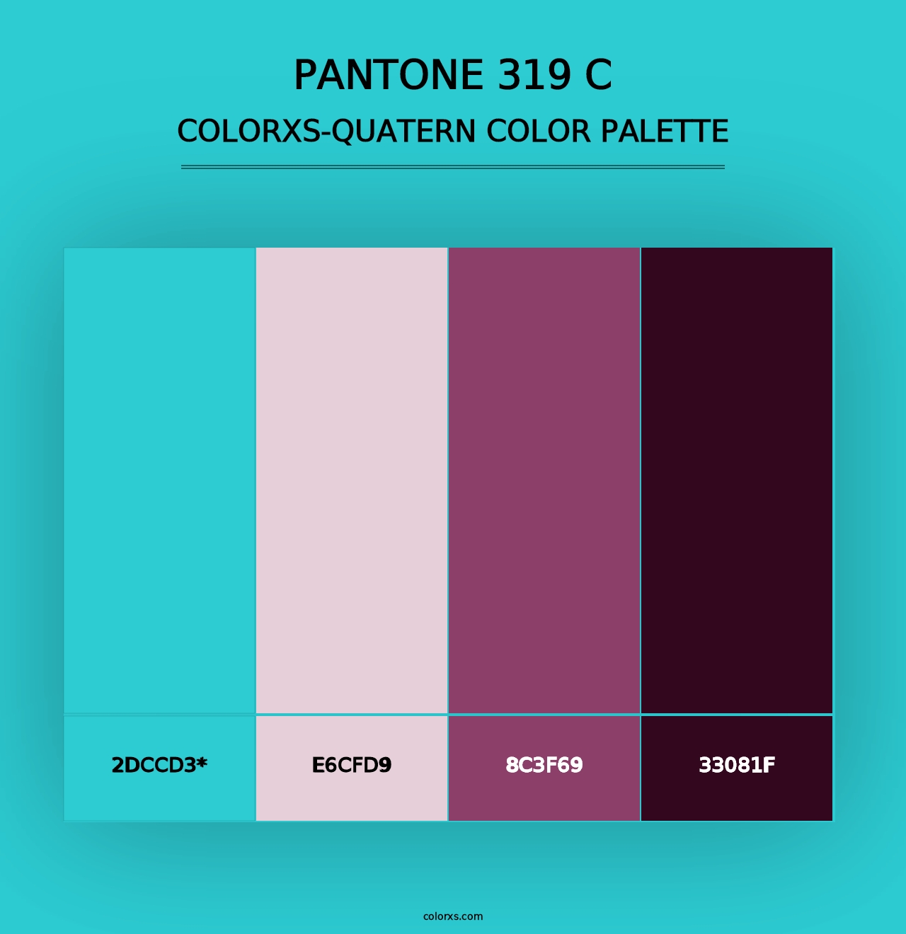 PANTONE 319 C - Colorxs Quad Palette