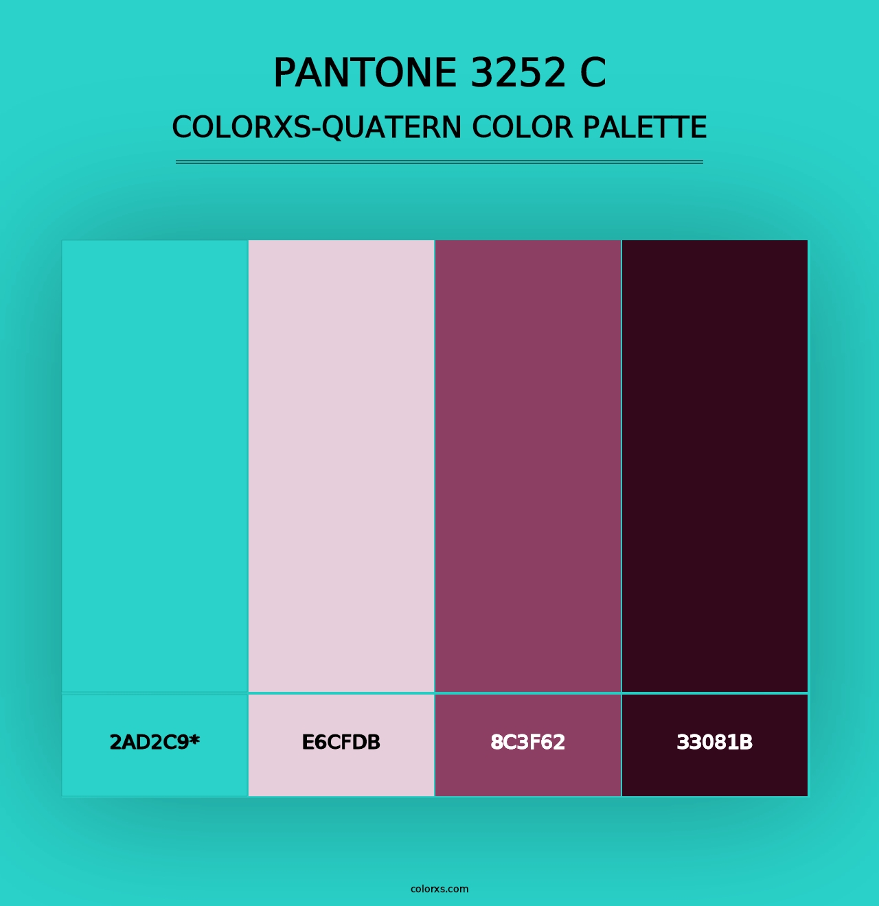 PANTONE 3252 C - Colorxs Quad Palette