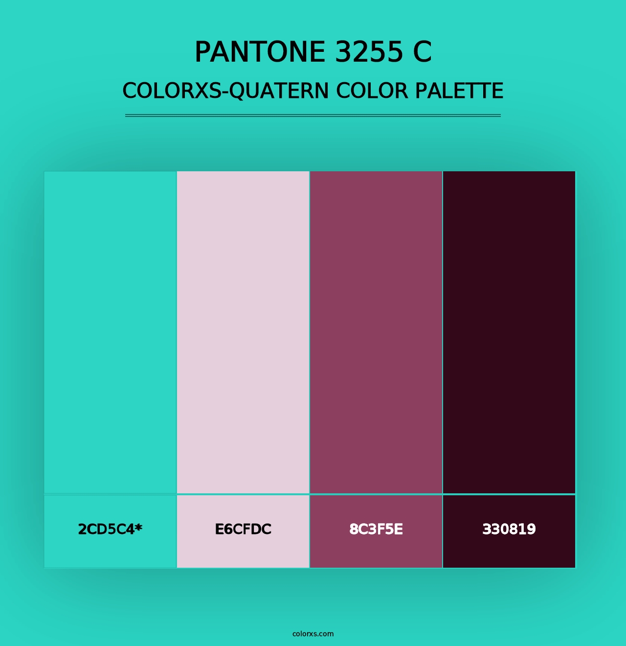 PANTONE 3255 C - Colorxs Quad Palette