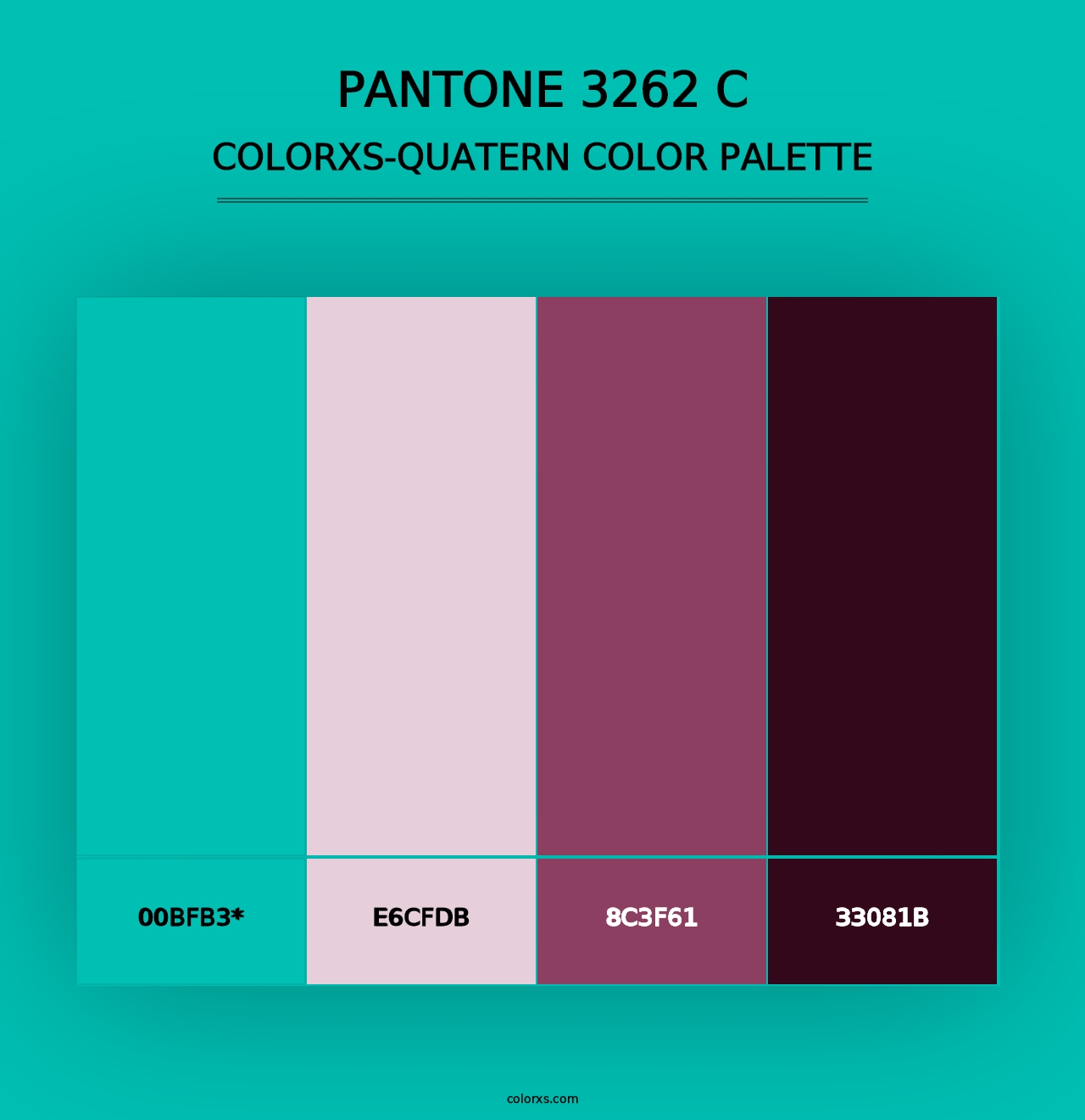 PANTONE 3262 C - Colorxs Quad Palette