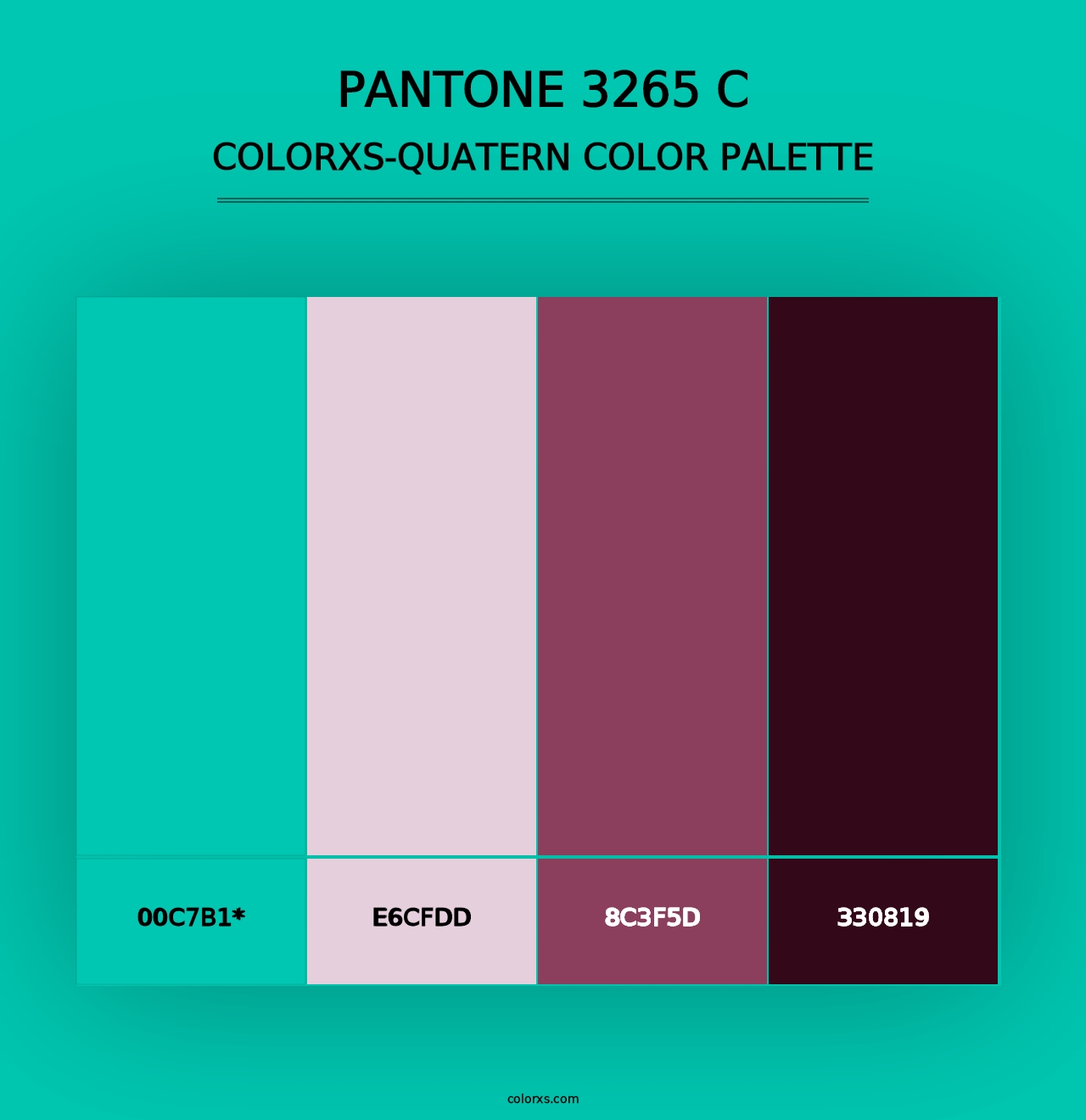 PANTONE 3265 C - Colorxs Quad Palette