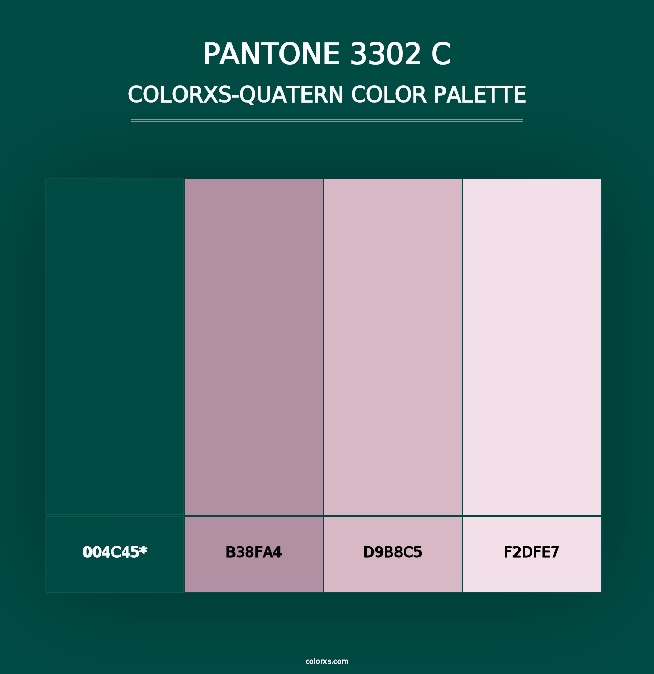 PANTONE 3302 C - Colorxs Quad Palette