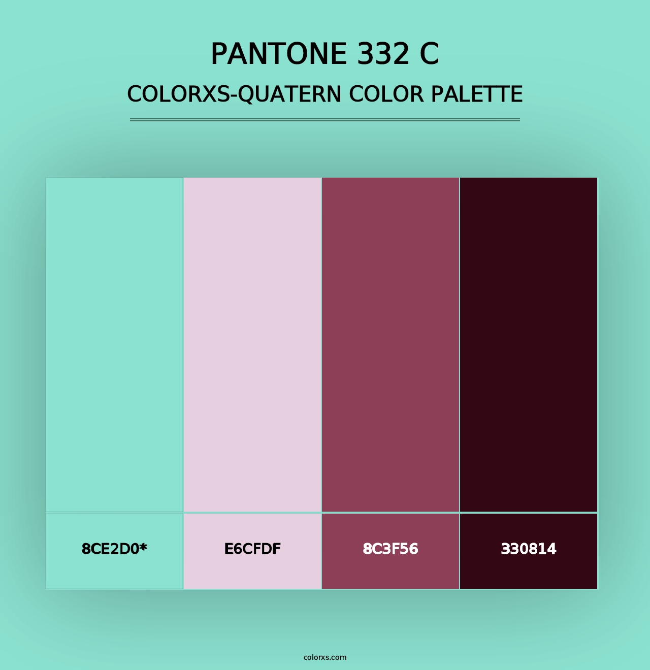 PANTONE 332 C - Colorxs Quad Palette