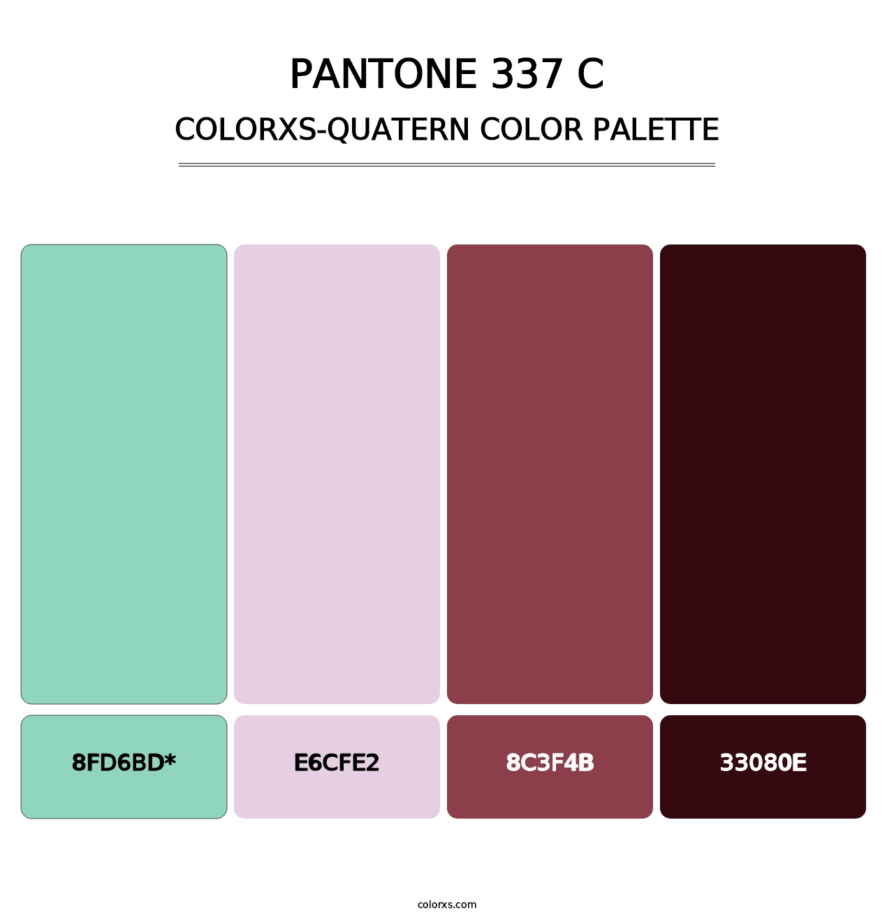 PANTONE 337 C - Colorxs Quad Palette