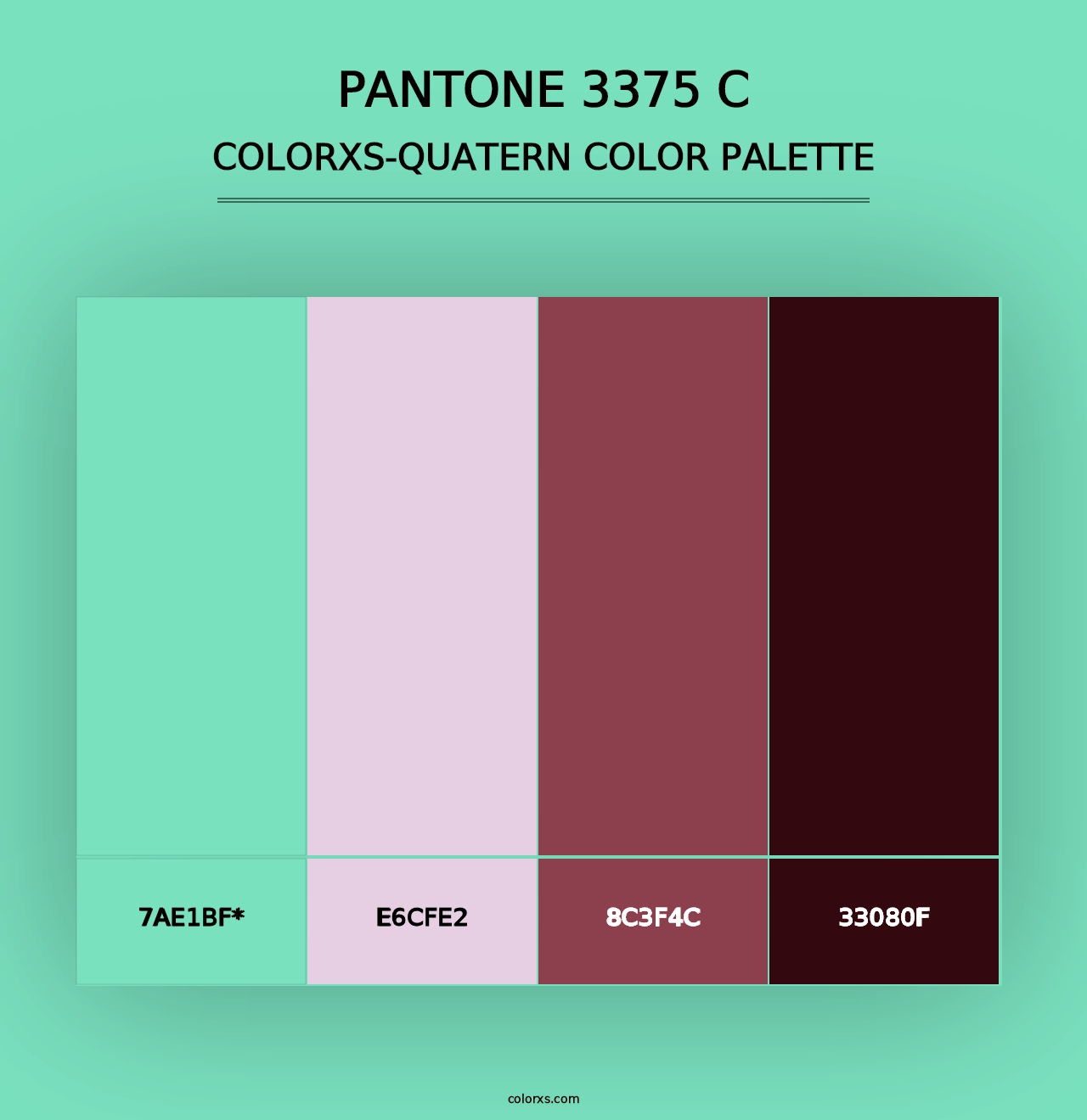 PANTONE 3375 C - Colorxs Quad Palette