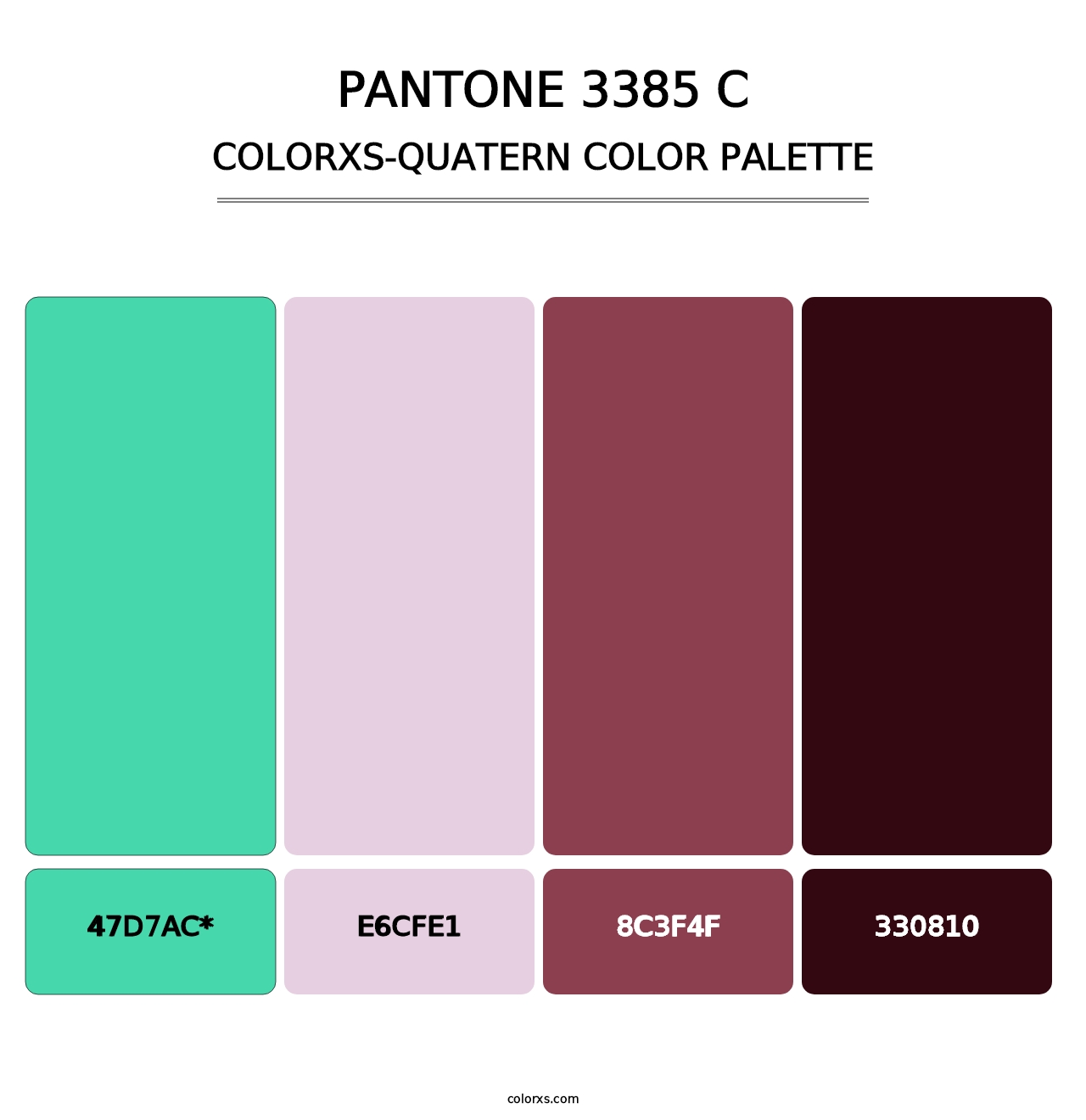 PANTONE 3385 C - Colorxs Quad Palette