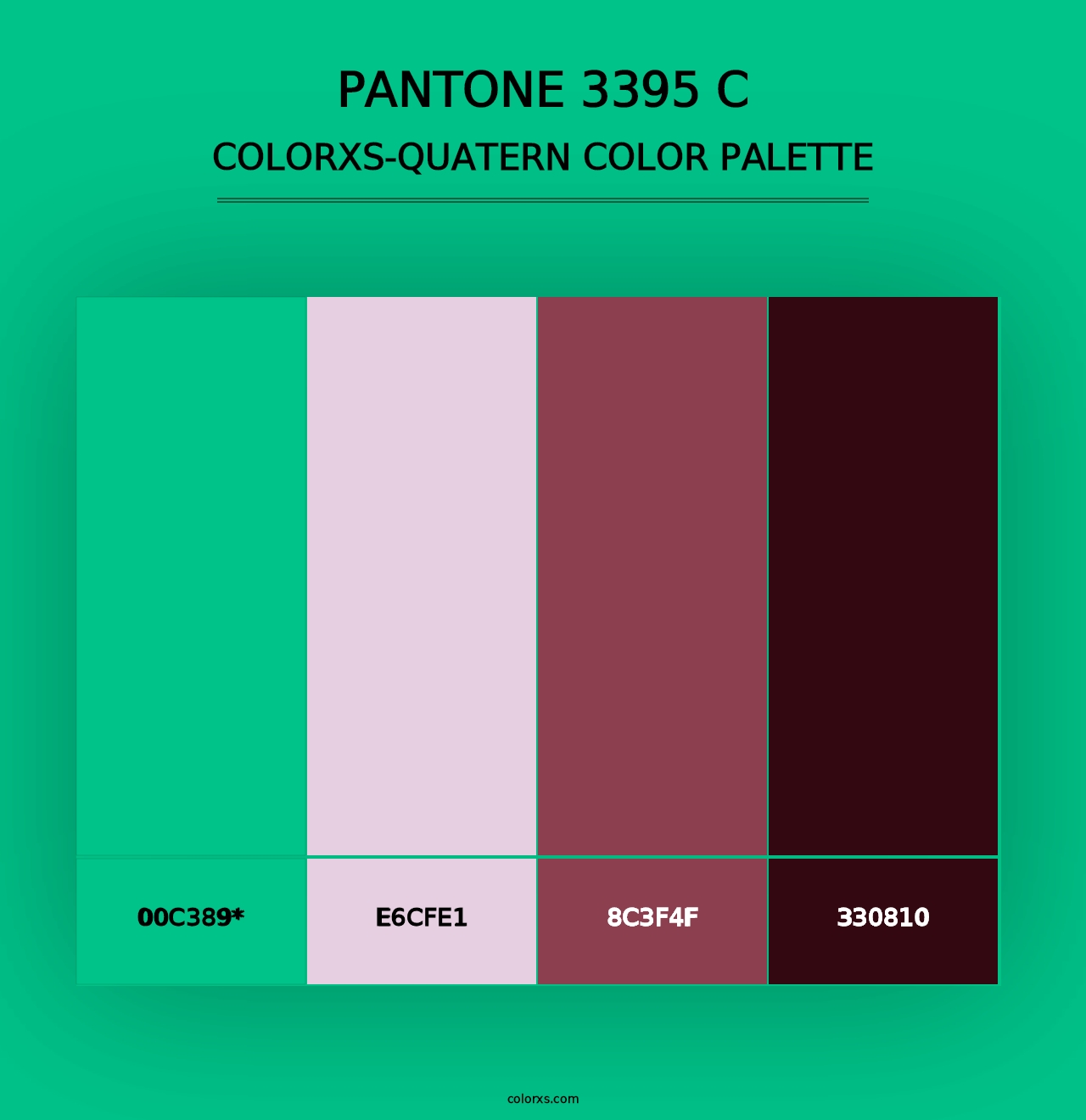 PANTONE 3395 C - Colorxs Quad Palette