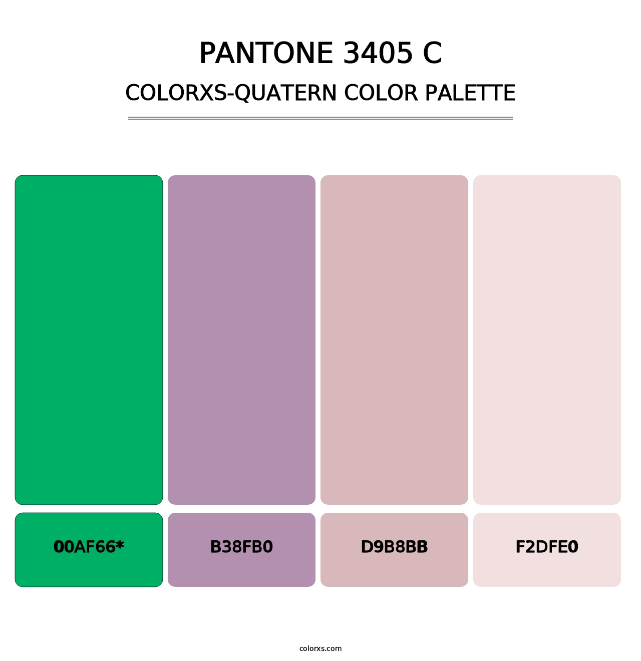 PANTONE 3405 C - Colorxs Quad Palette