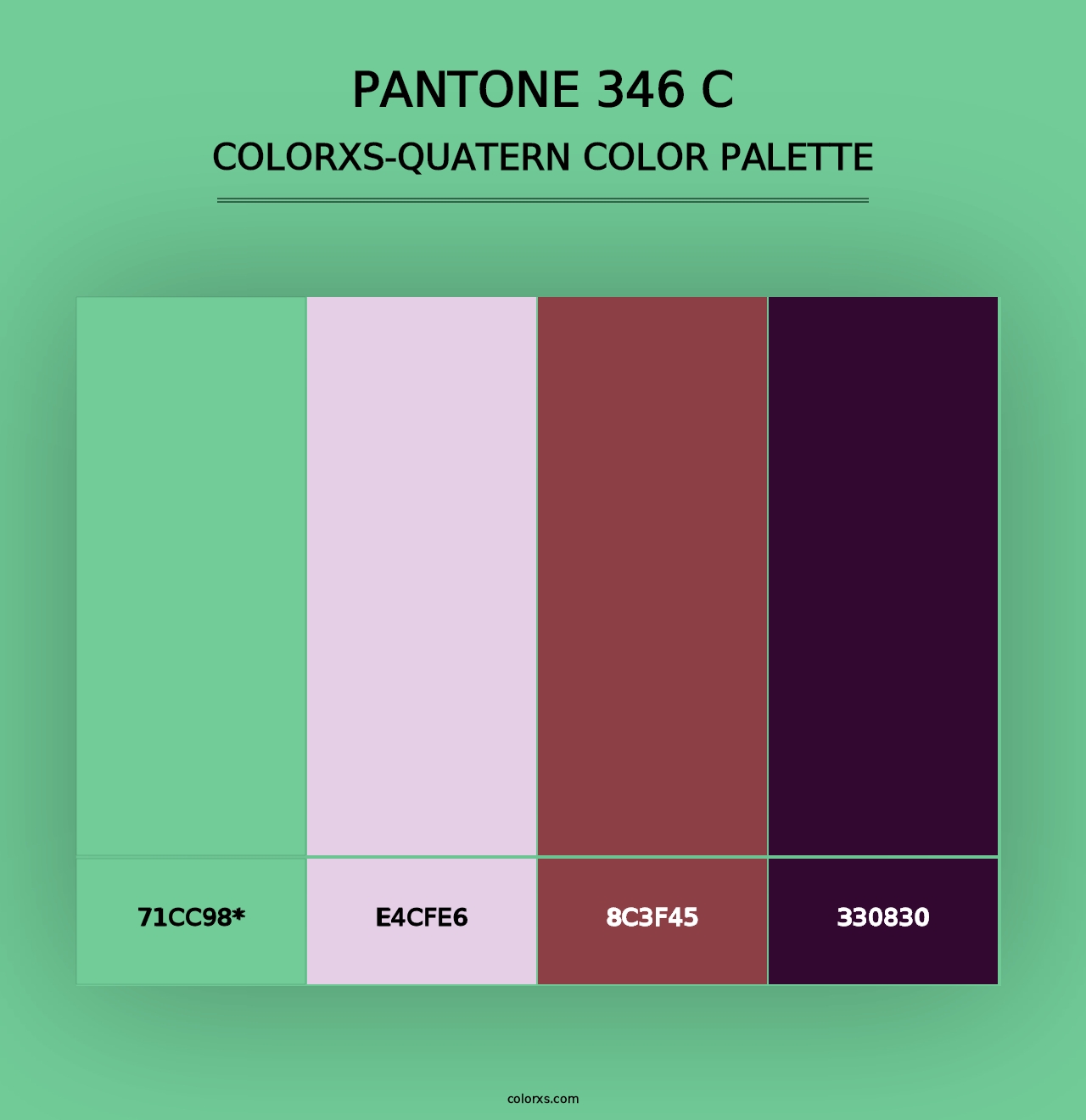 PANTONE 346 C - Colorxs Quad Palette