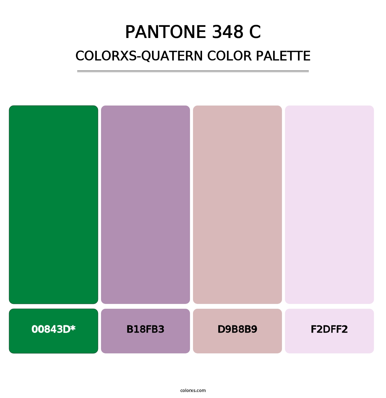 PANTONE 348 C - Colorxs Quad Palette