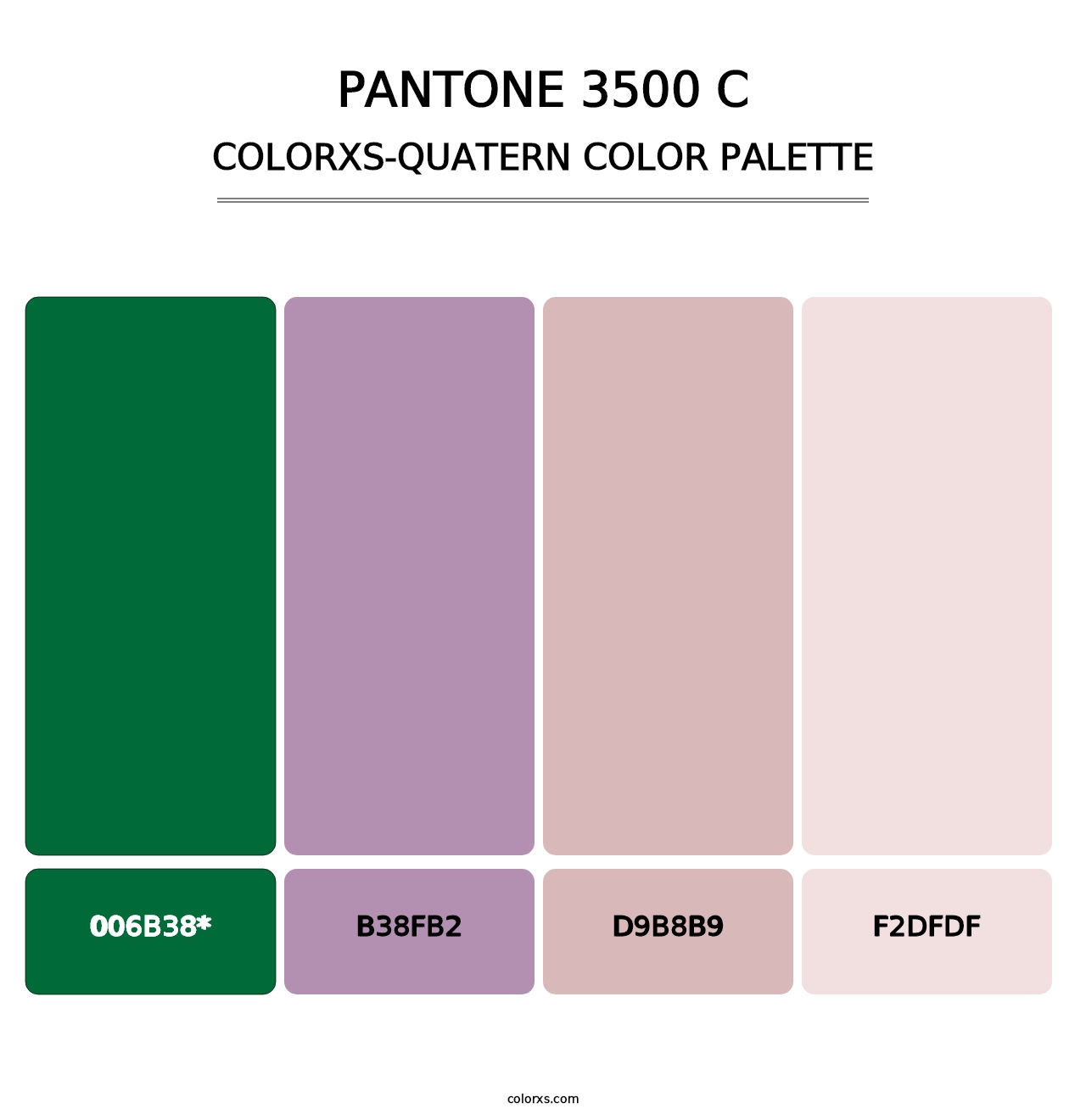 PANTONE 3500 C - Colorxs Quad Palette