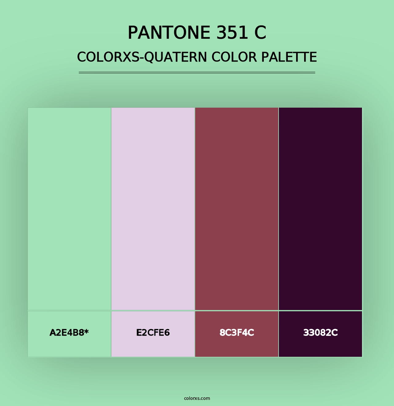 PANTONE 351 C - Colorxs Quad Palette