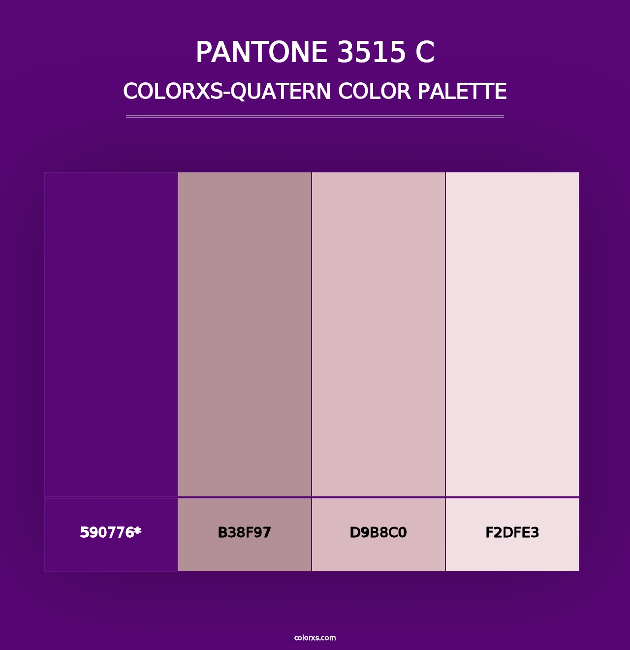 PANTONE 3515 C - Colorxs Quad Palette