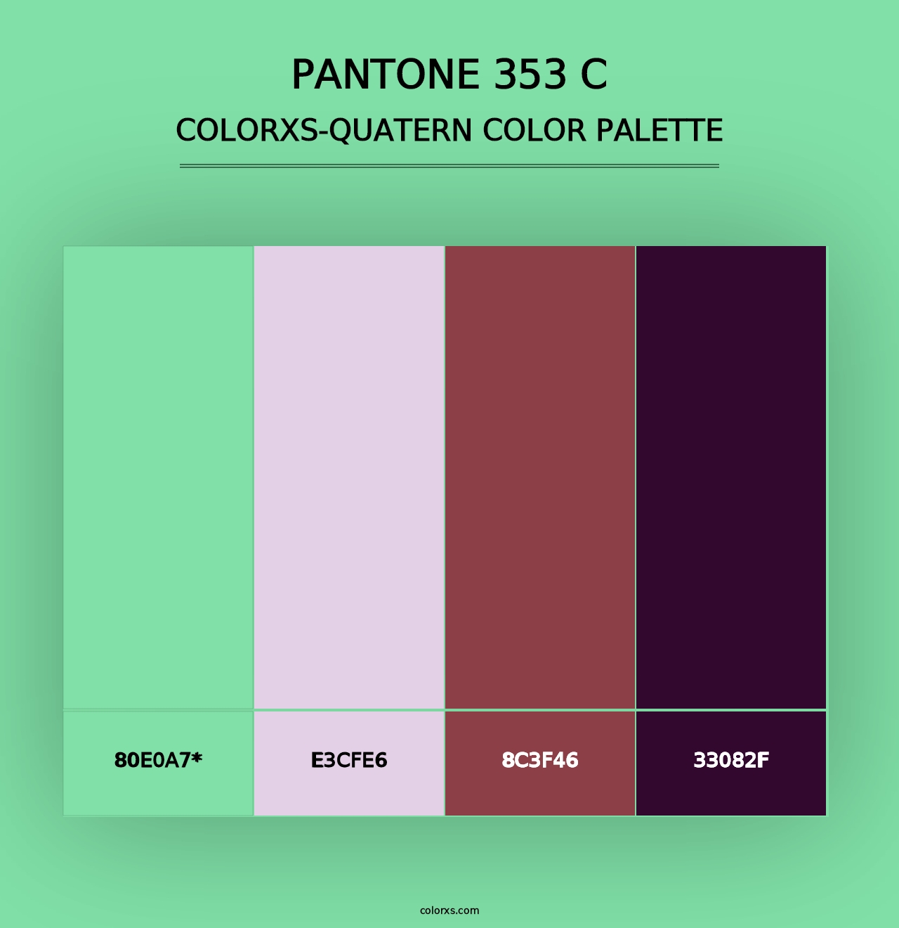 PANTONE 353 C - Colorxs Quad Palette