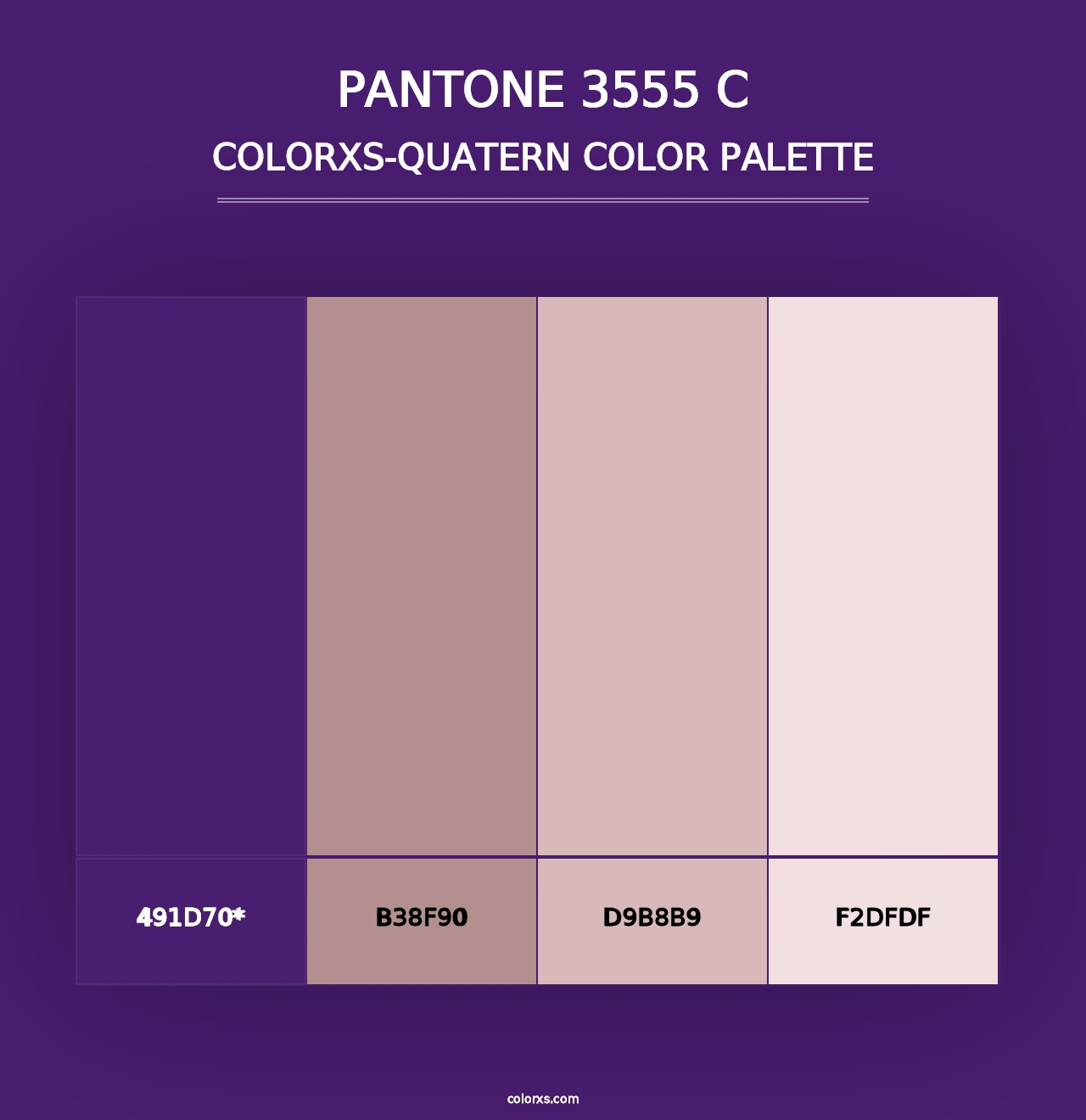 PANTONE 3555 C - Colorxs Quad Palette