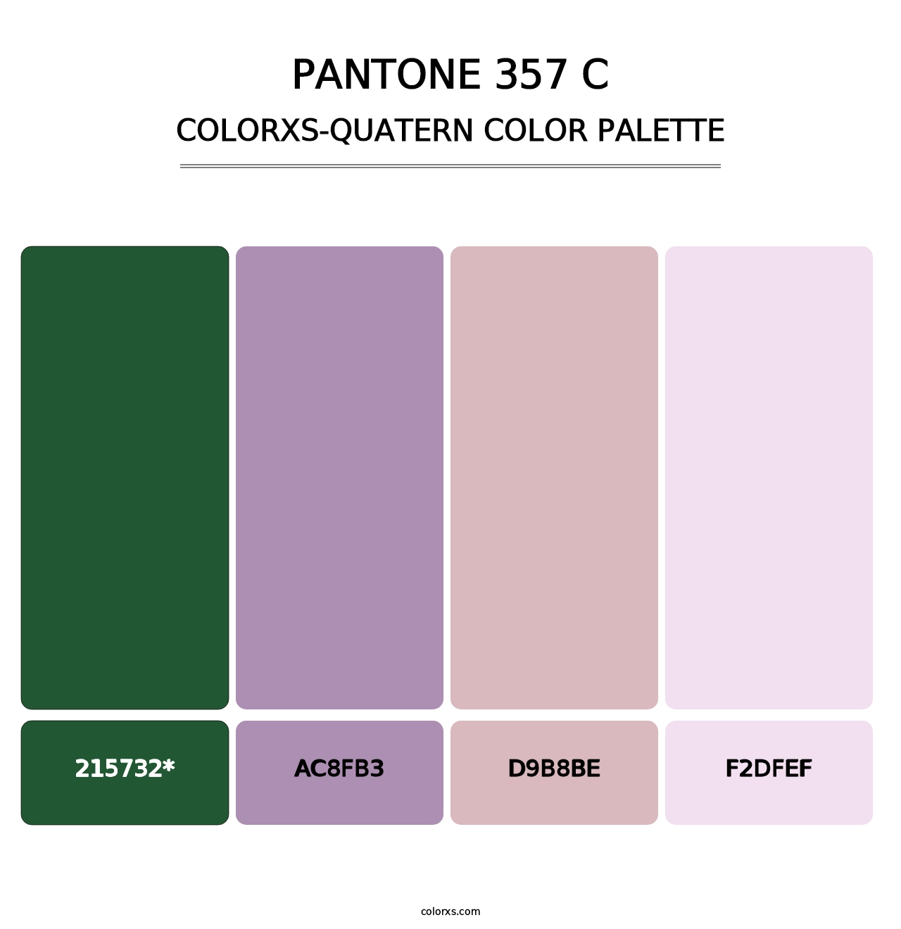 PANTONE 357 C - Colorxs Quad Palette