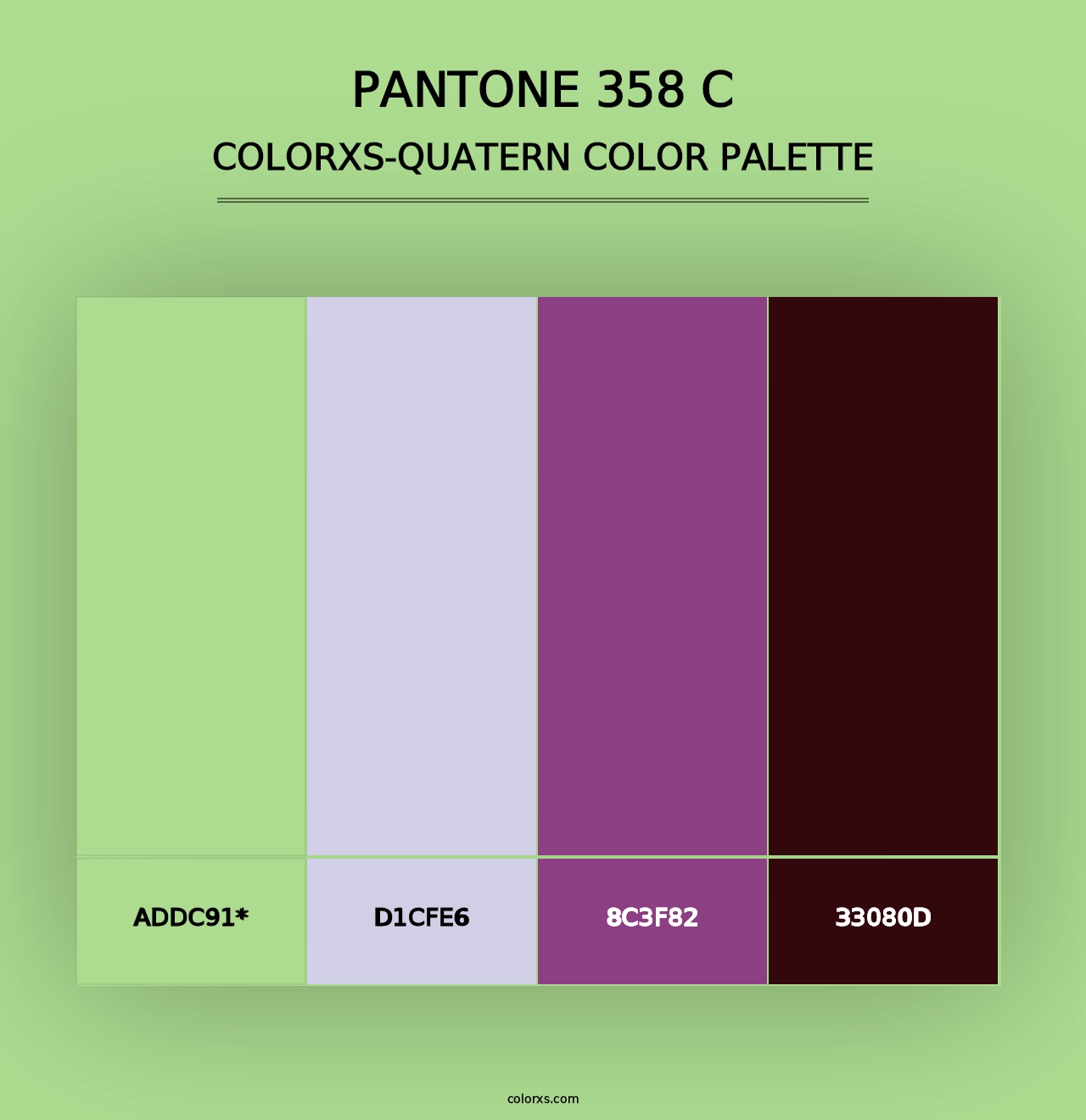 PANTONE 358 C - Colorxs Quad Palette