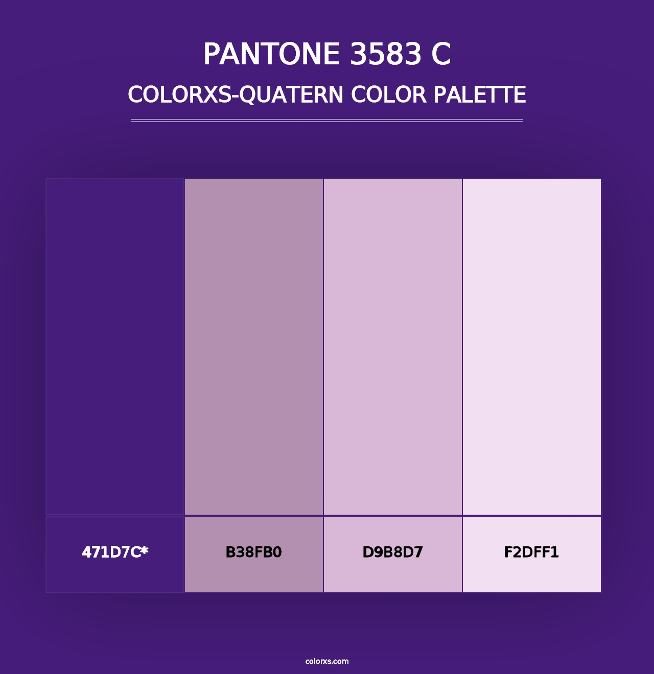 PANTONE 3583 C - Colorxs Quad Palette