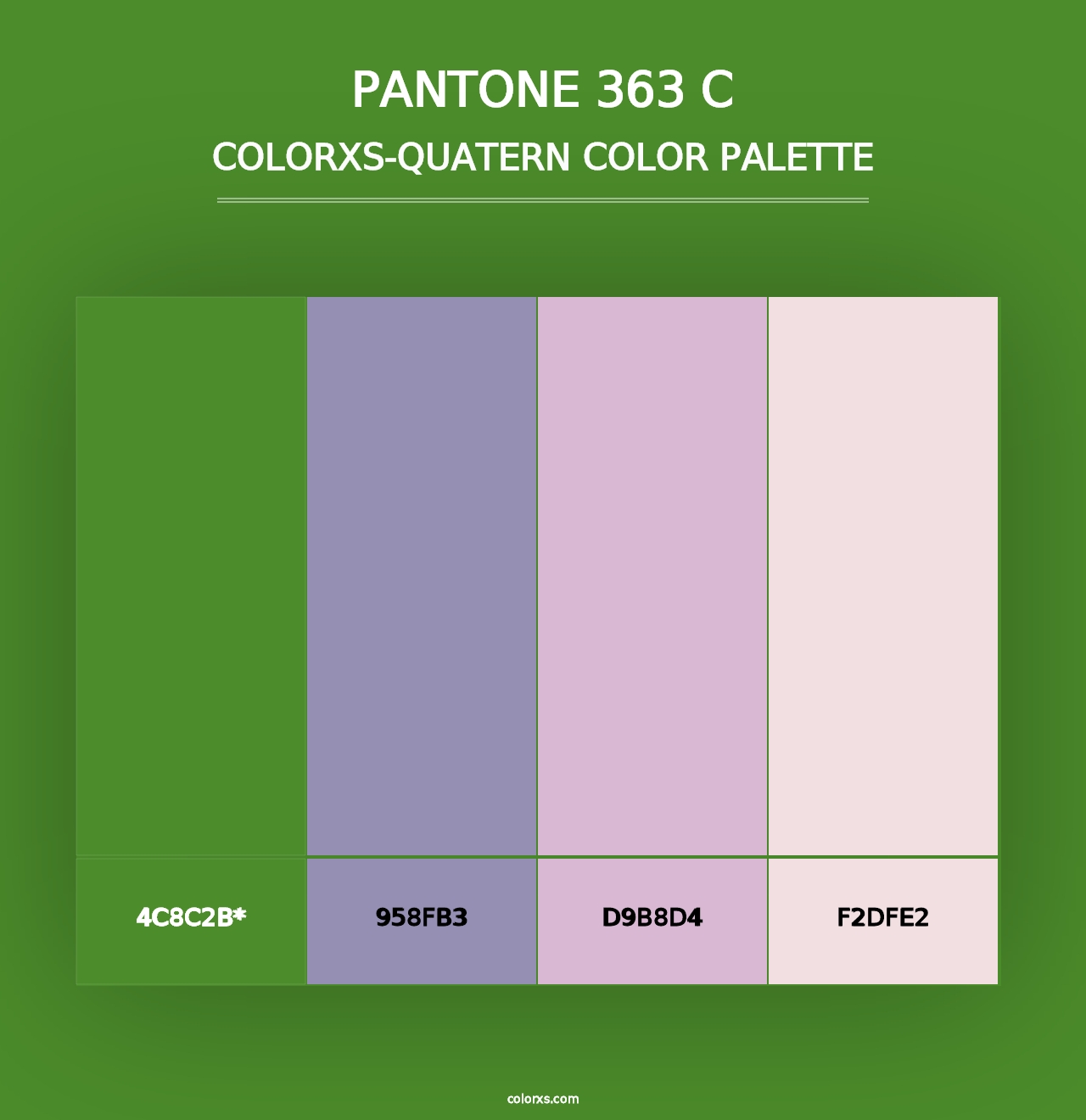 PANTONE 363 C - Colorxs Quad Palette