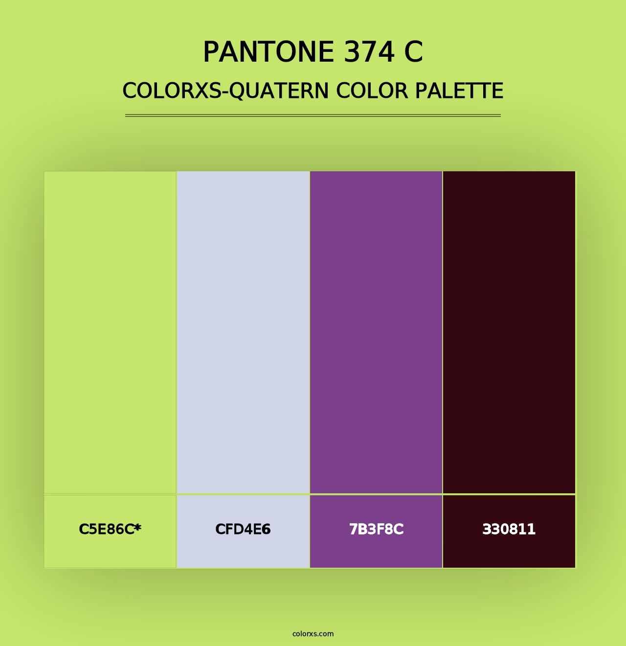 PANTONE 374 C - Colorxs Quad Palette