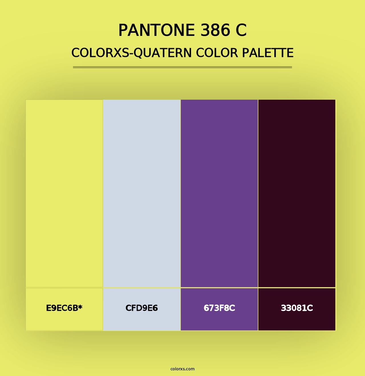 PANTONE 386 C - Colorxs Quad Palette