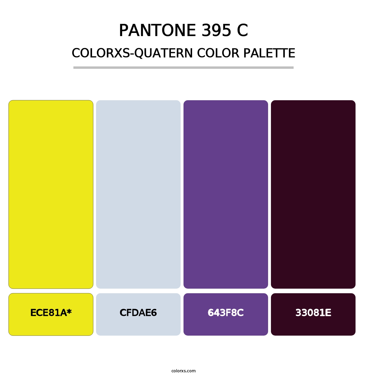 PANTONE 395 C - Colorxs Quad Palette