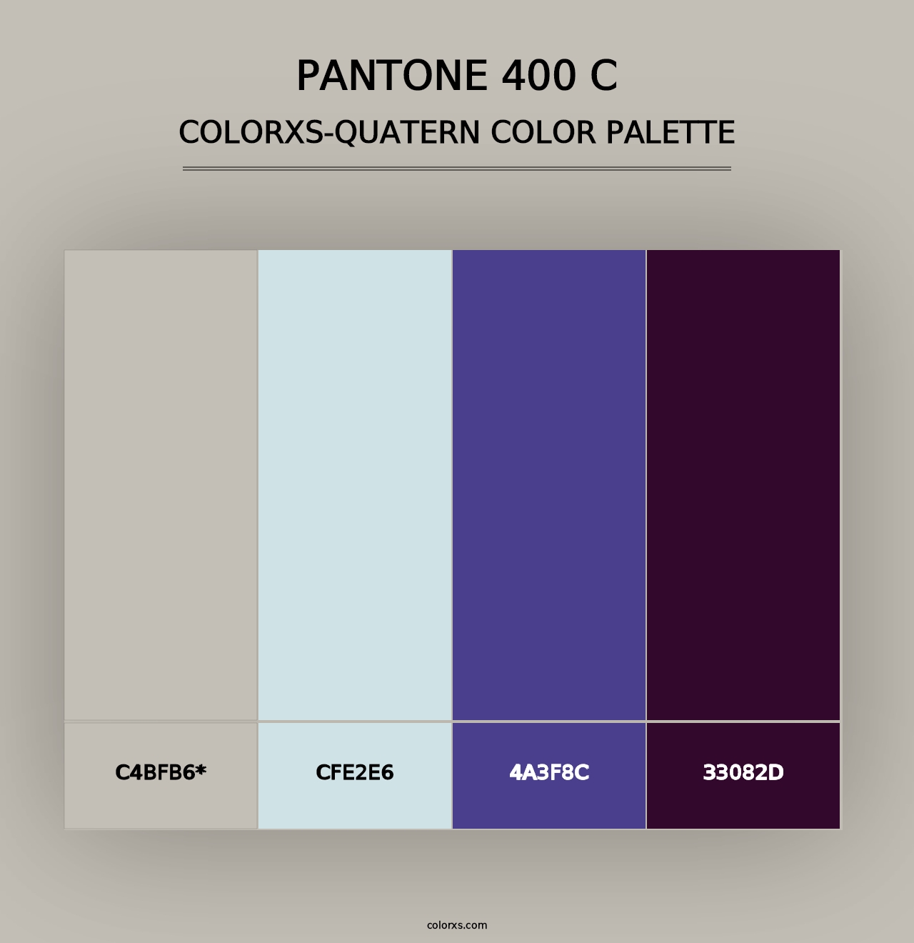 PANTONE 400 C - Colorxs Quad Palette