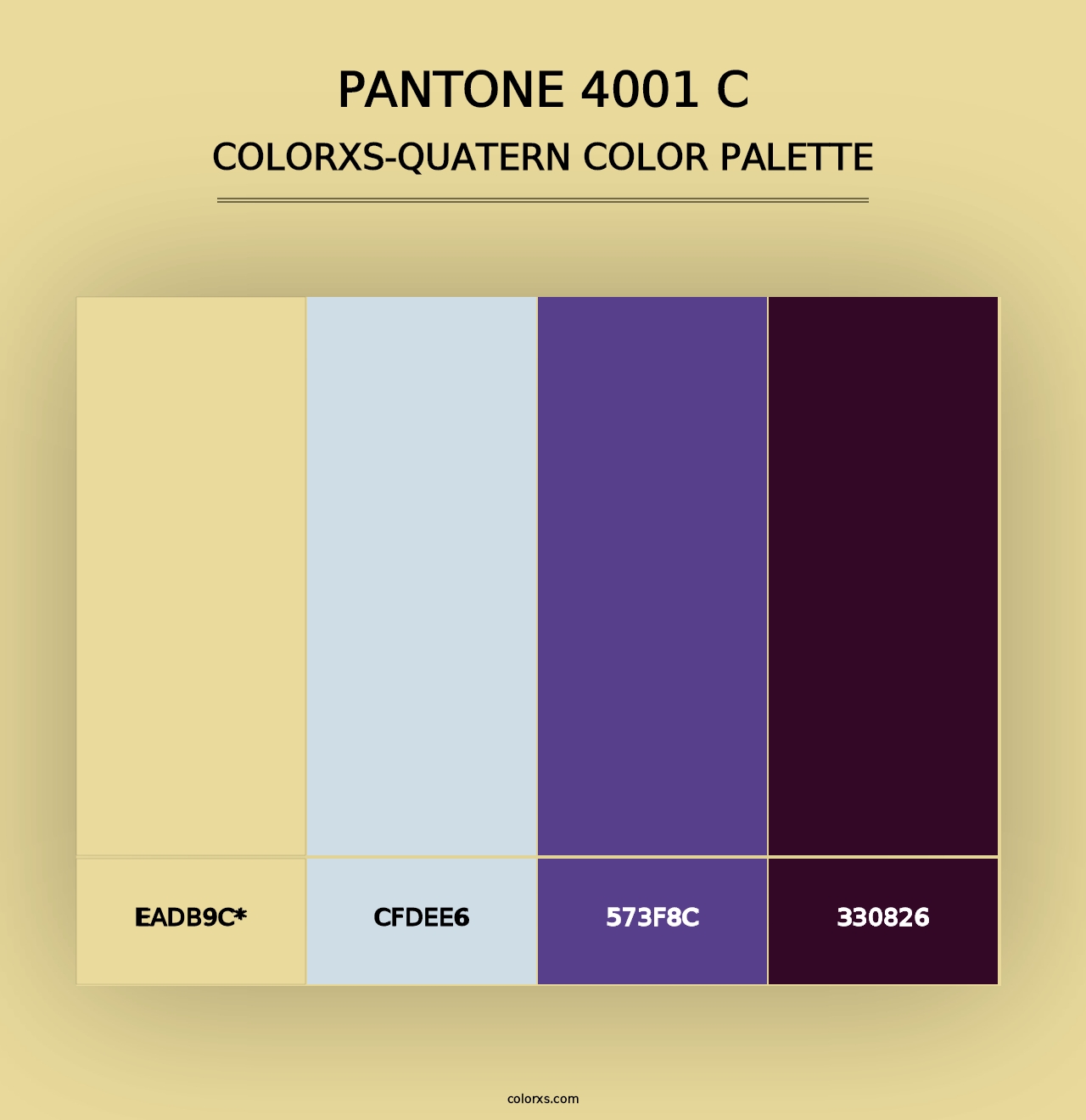 PANTONE 4001 C - Colorxs Quad Palette