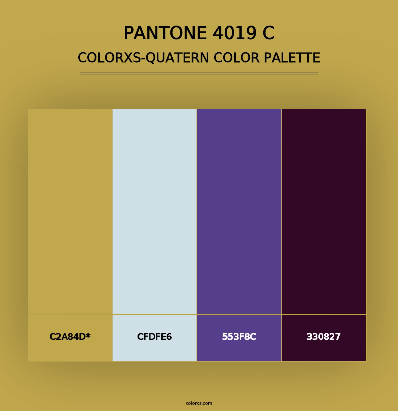 PANTONE 4019 C - Colorxs Quad Palette