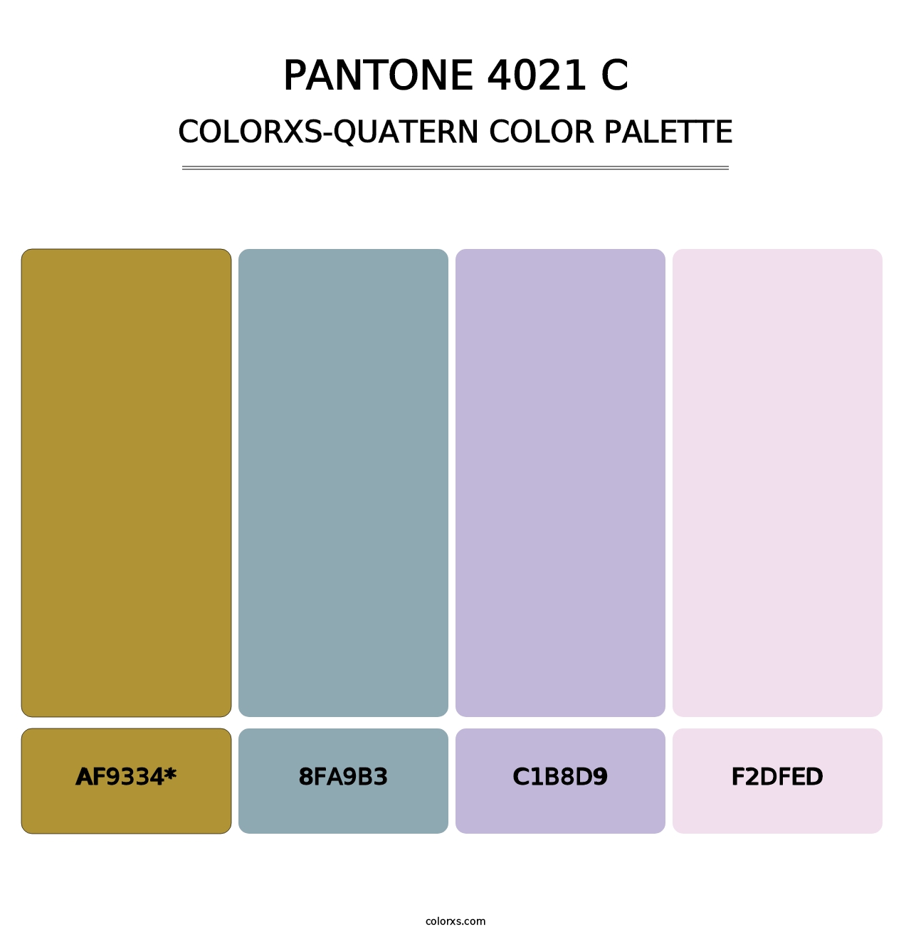 PANTONE 4021 C - Colorxs Quad Palette