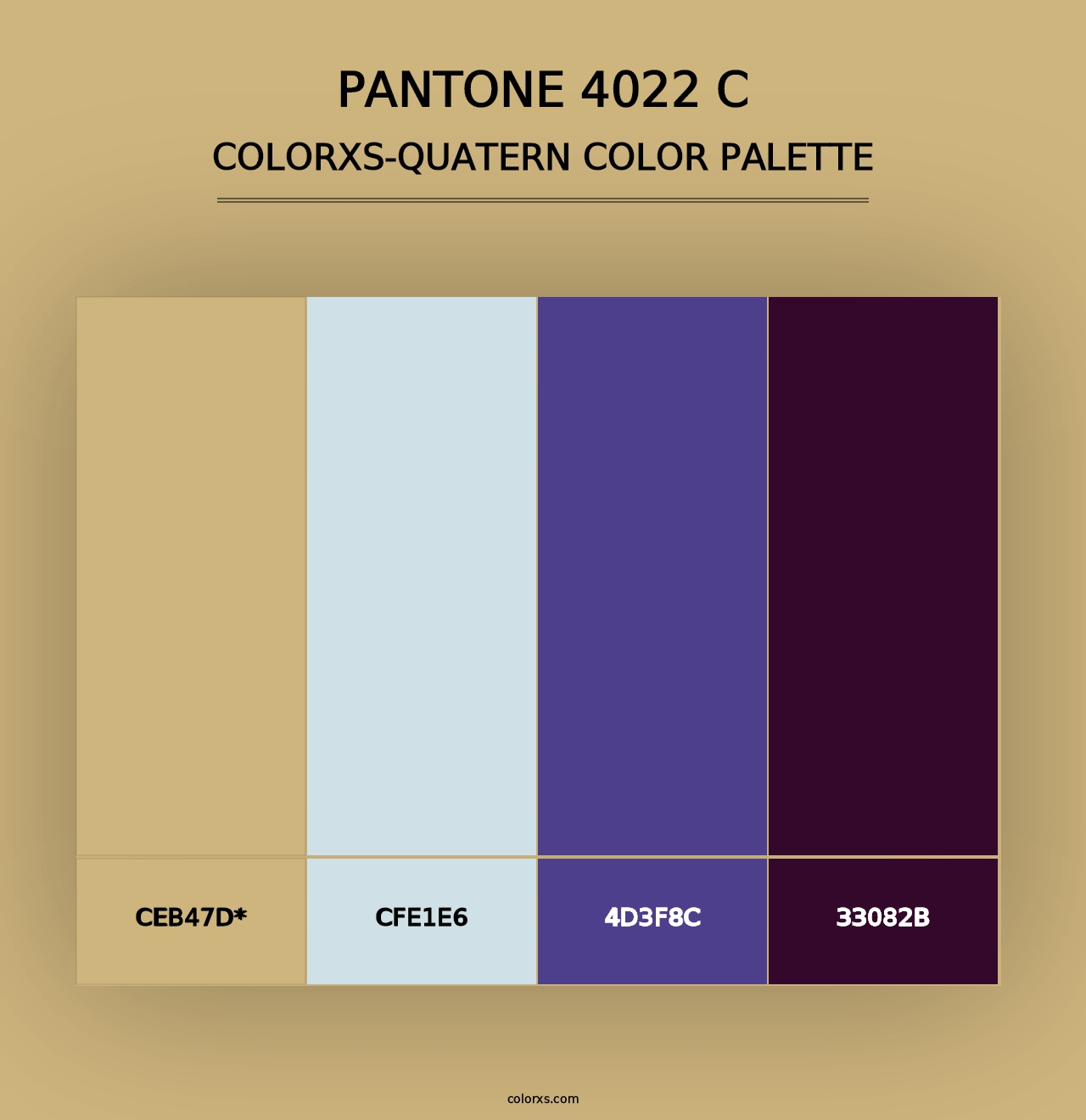 PANTONE 4022 C - Colorxs Quad Palette