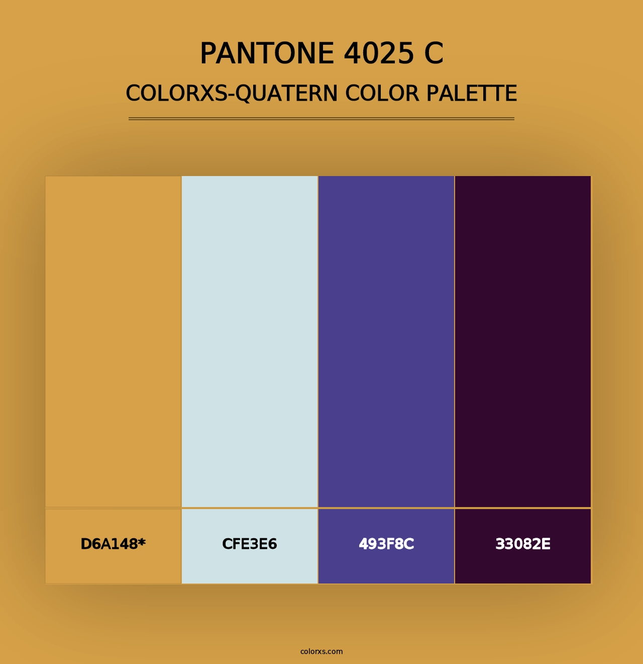 PANTONE 4025 C - Colorxs Quad Palette