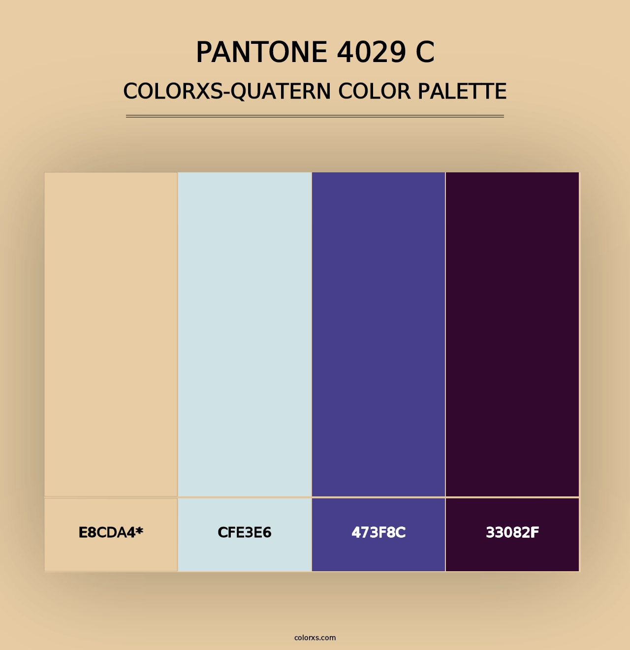 PANTONE 4029 C - Colorxs Quad Palette