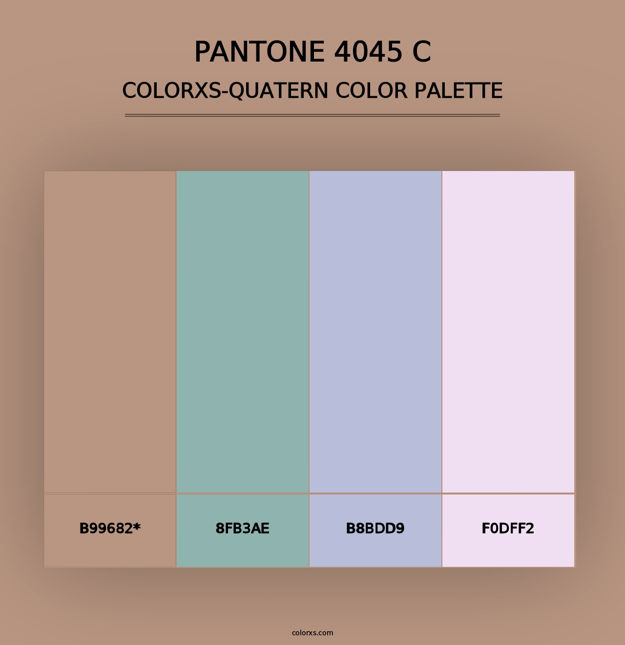 PANTONE 4045 C - Colorxs Quad Palette