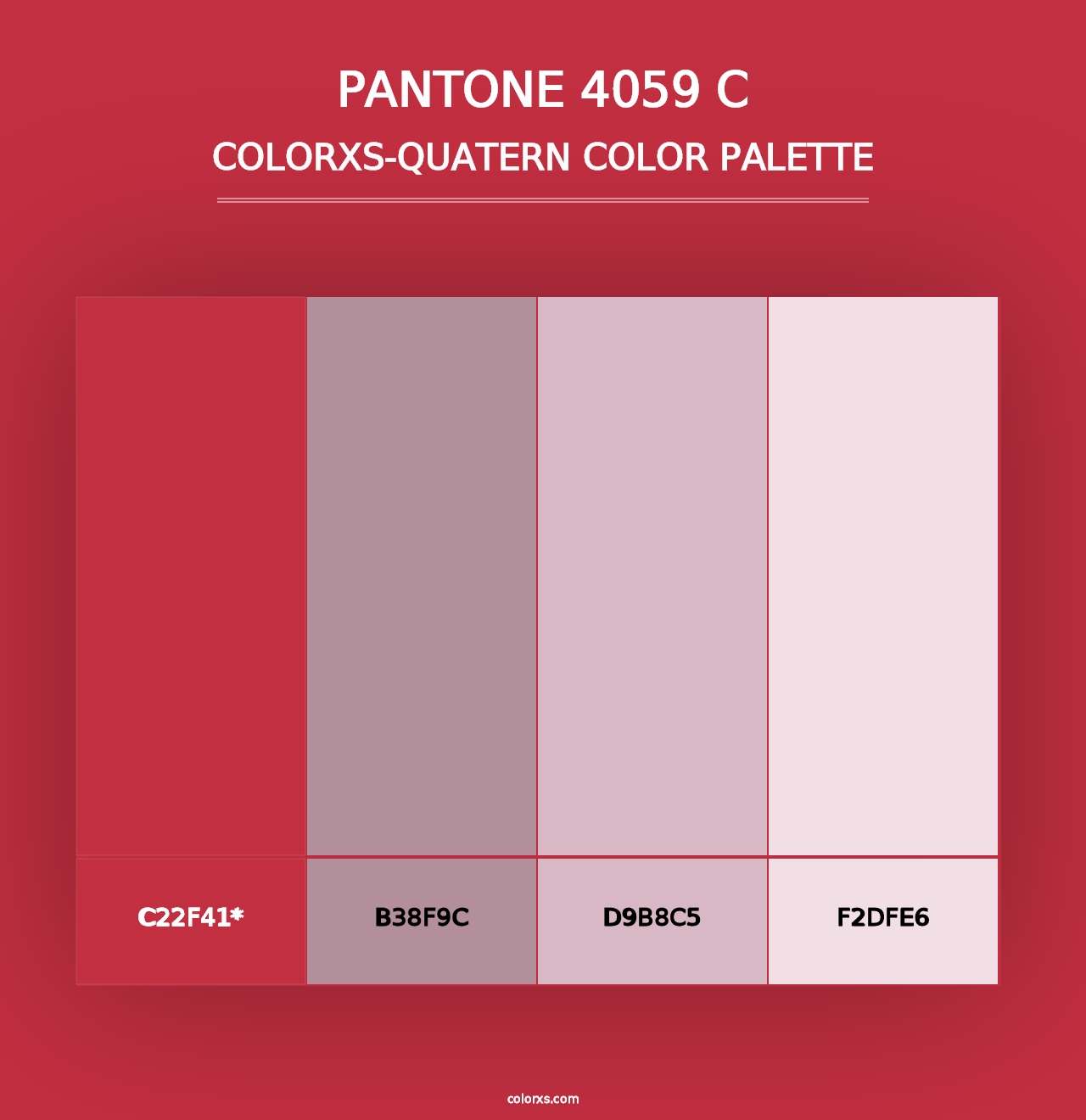 PANTONE 4059 C - Colorxs Quad Palette