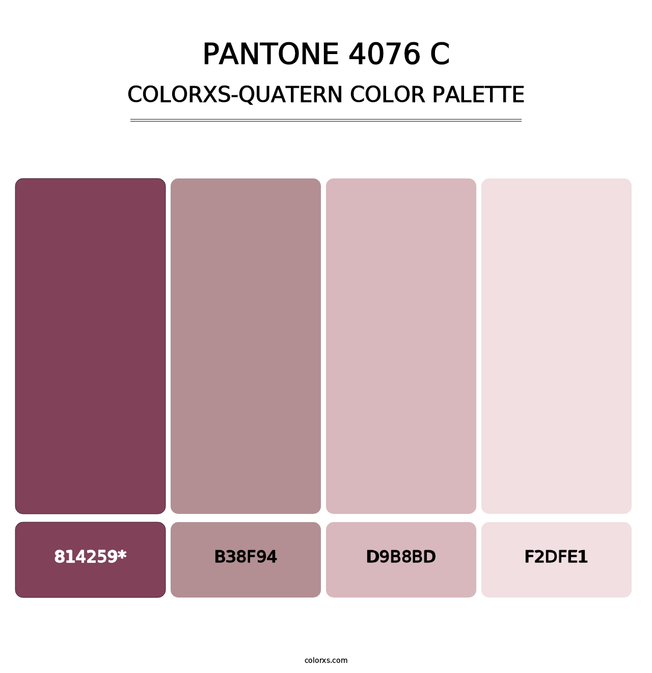 PANTONE 4076 C - Colorxs Quad Palette