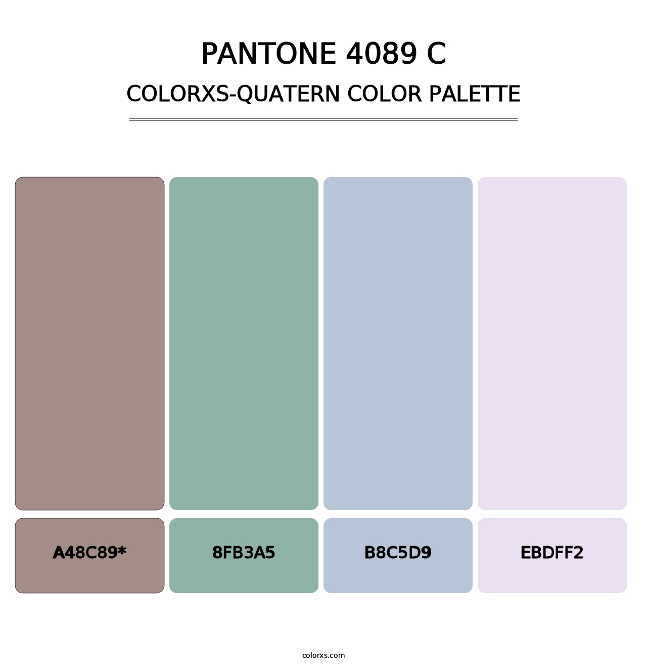 PANTONE 4089 C - Colorxs Quad Palette