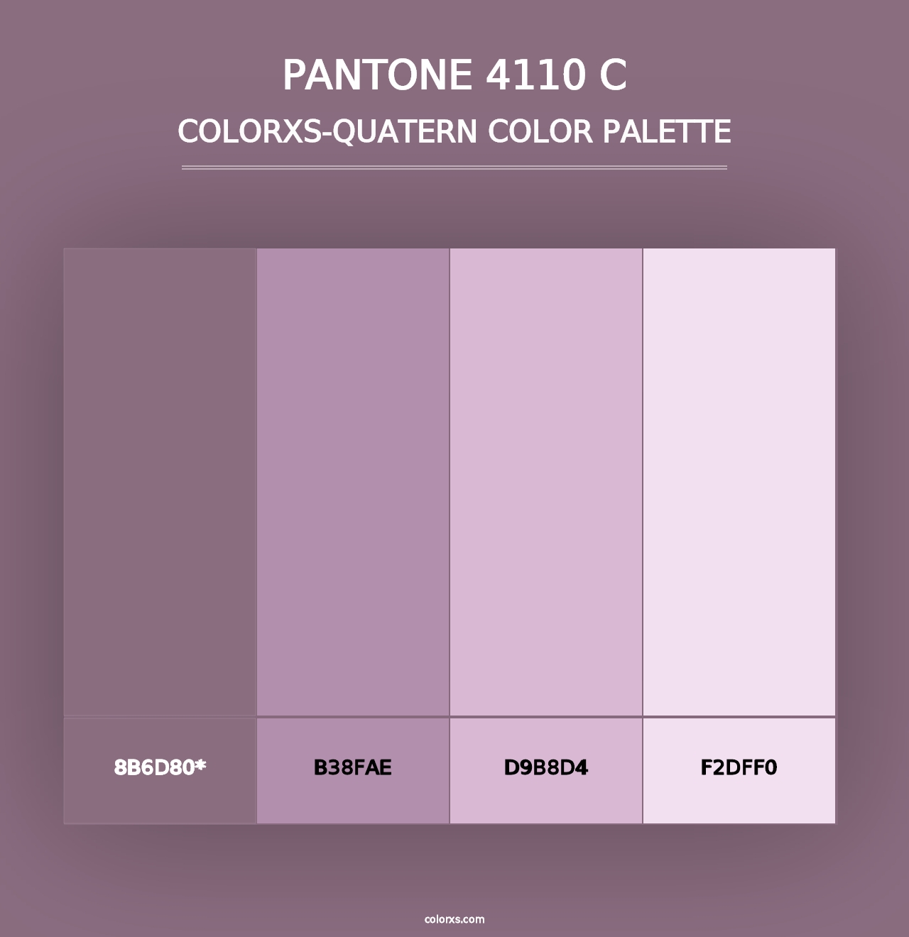 PANTONE 4110 C - Colorxs Quad Palette