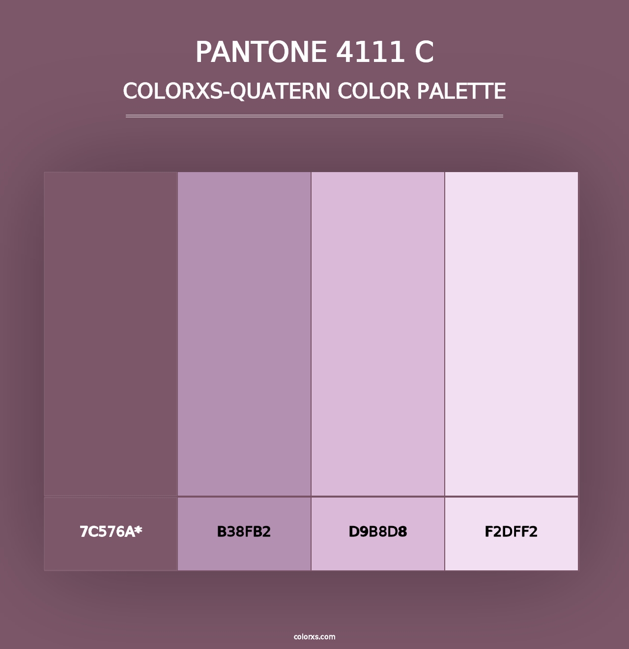 PANTONE 4111 C - Colorxs Quad Palette