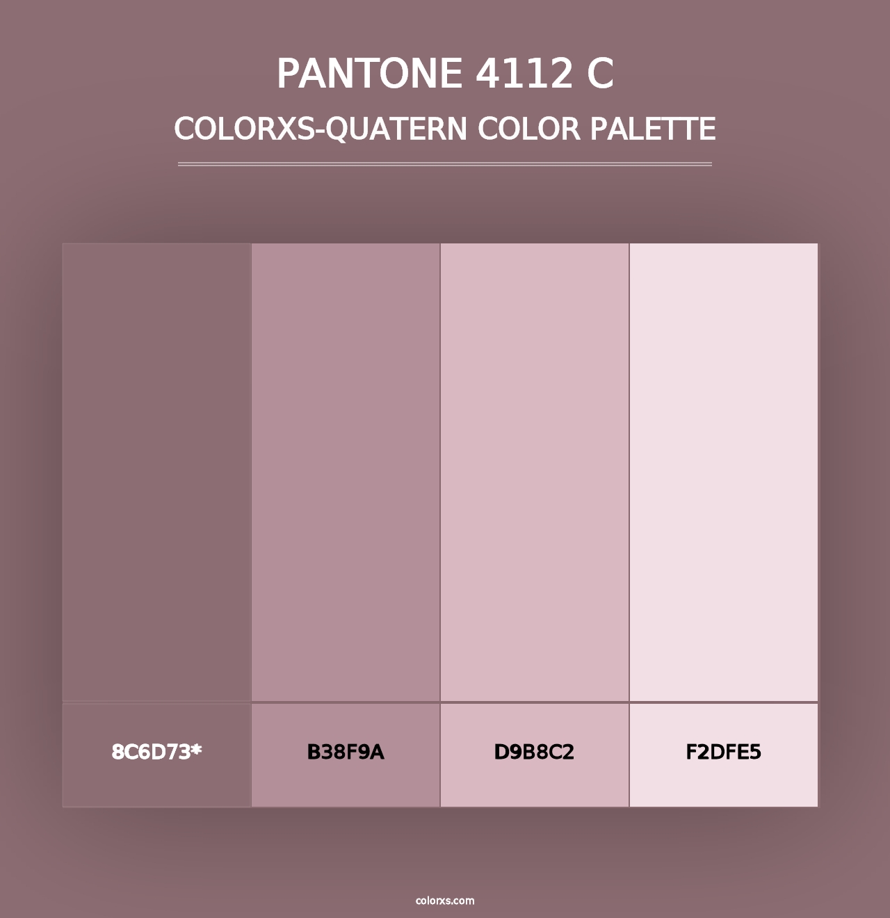 PANTONE 4112 C - Colorxs Quad Palette